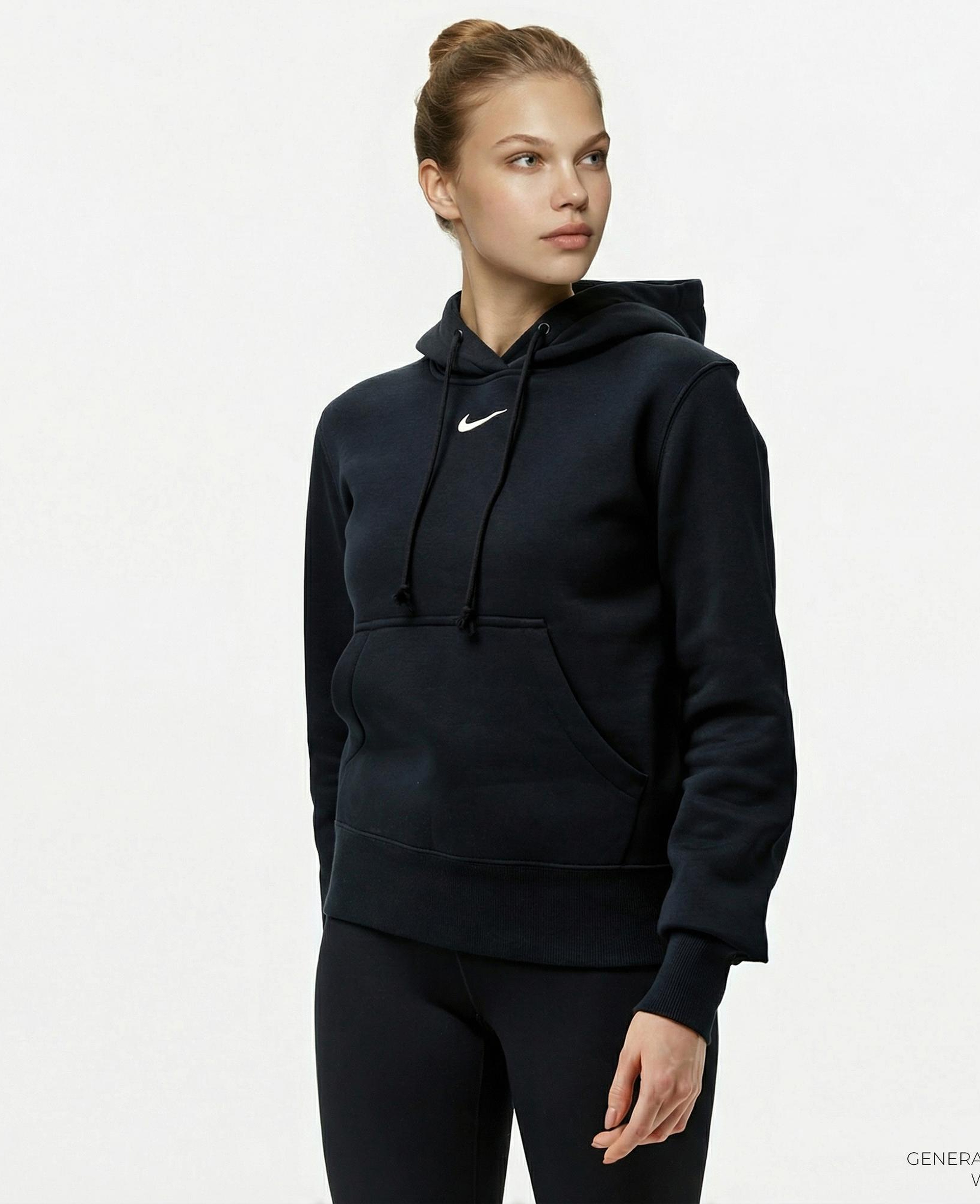 Nike Sportswear Phoenix Fleece Kadın Siyah Kapüşonlu Hoodie