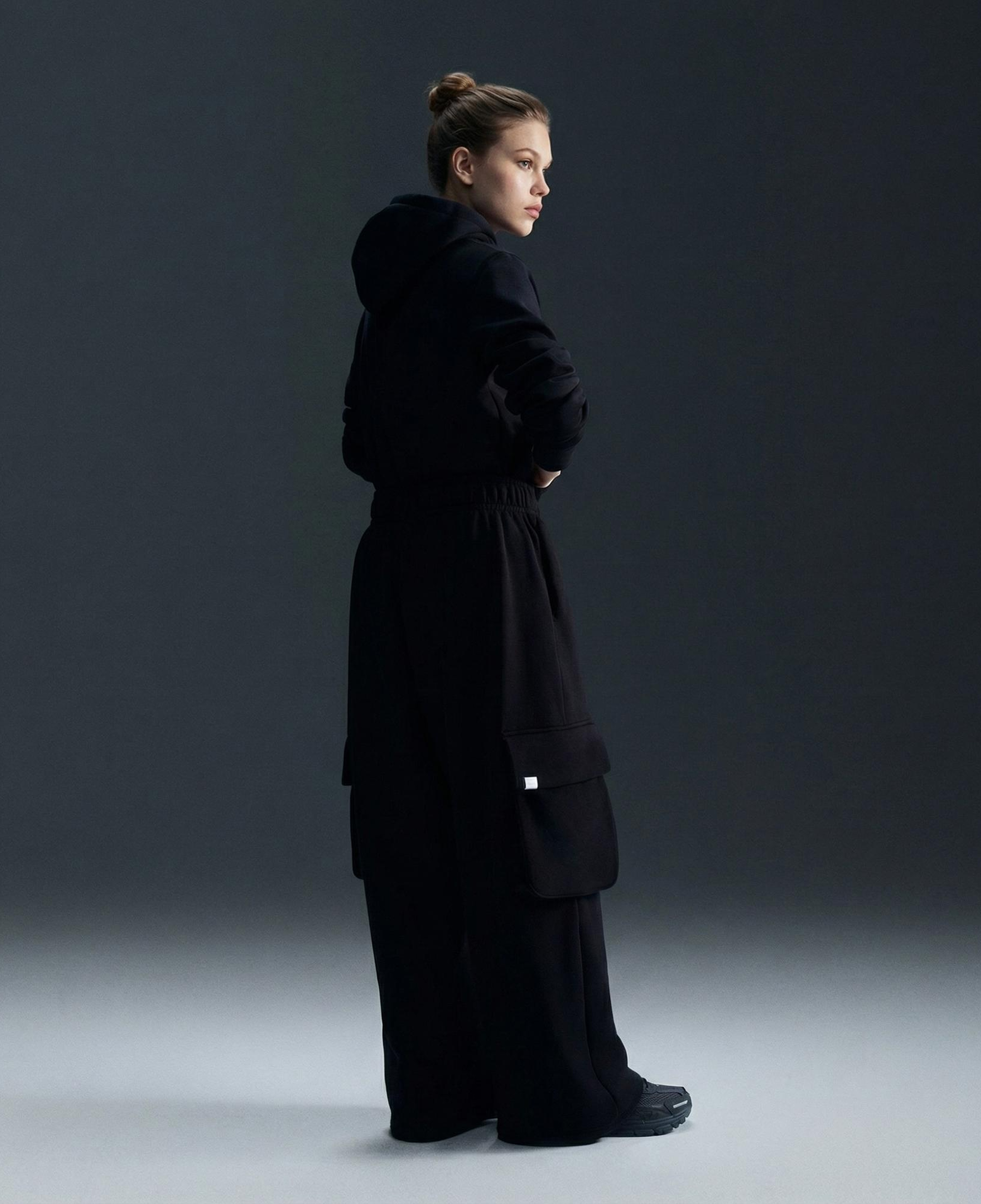 Nike Sportswear Phoenix Fleece Kadın Siyah Kapüşonlu Hoodie