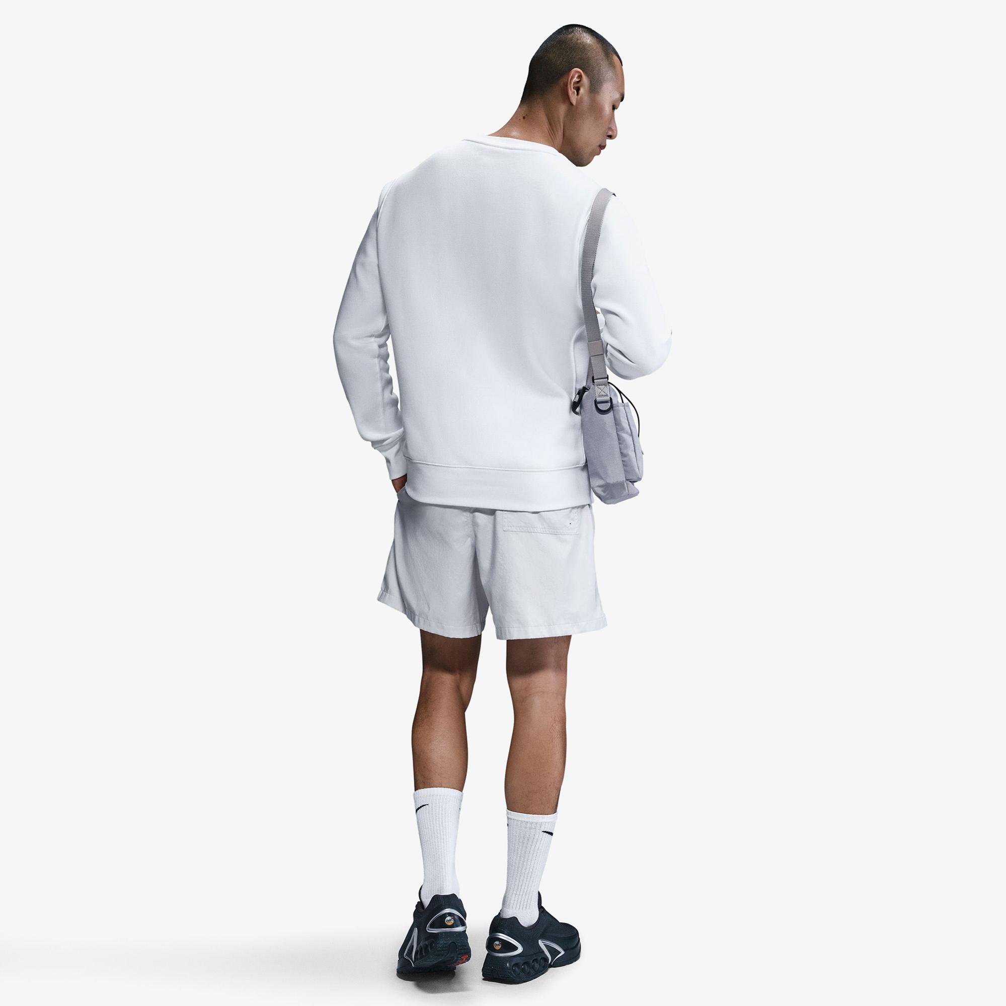 Nike Club Fleece Crew Erkek Beyaz Sweatshirt