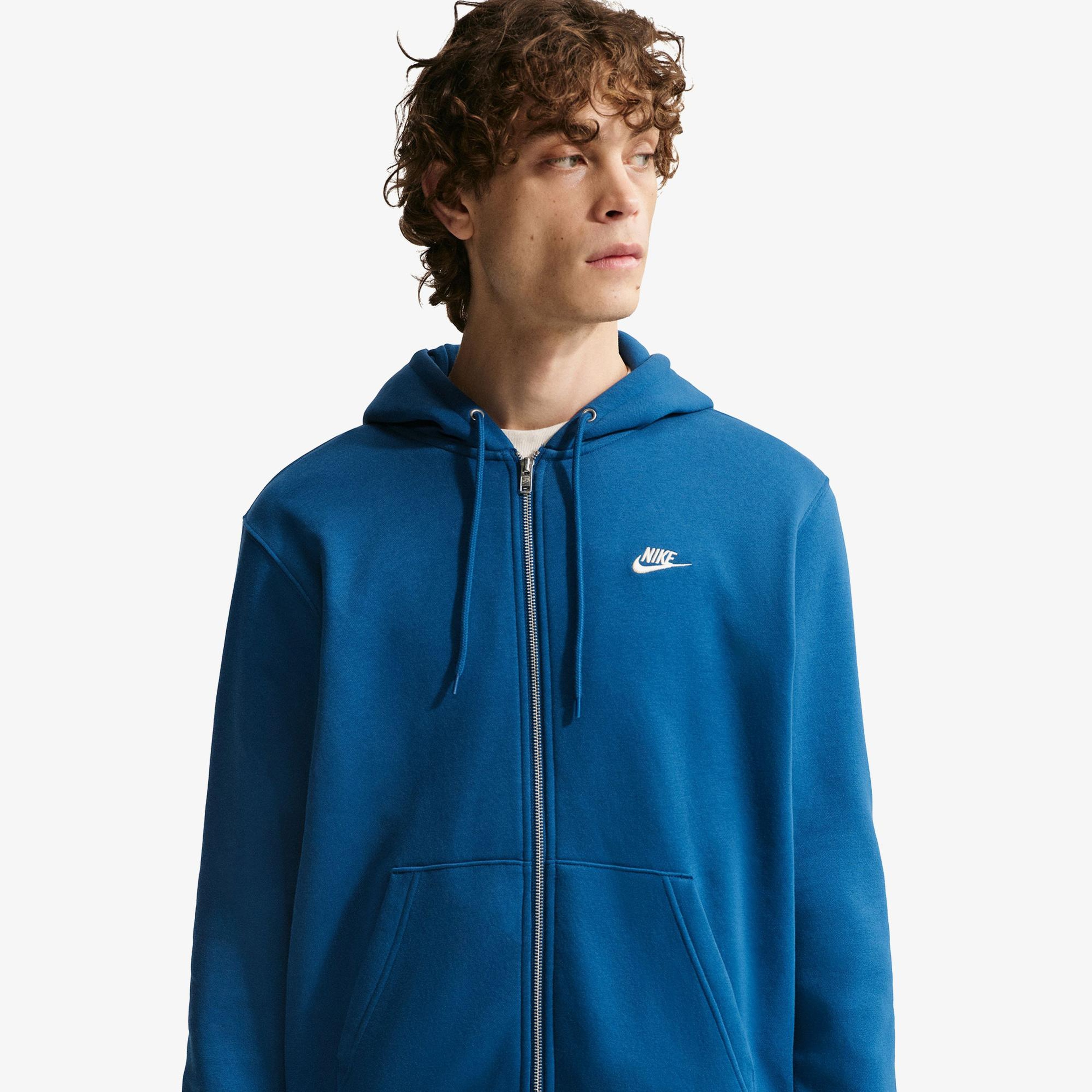 Nike Club Erkek Mavi Hoodie