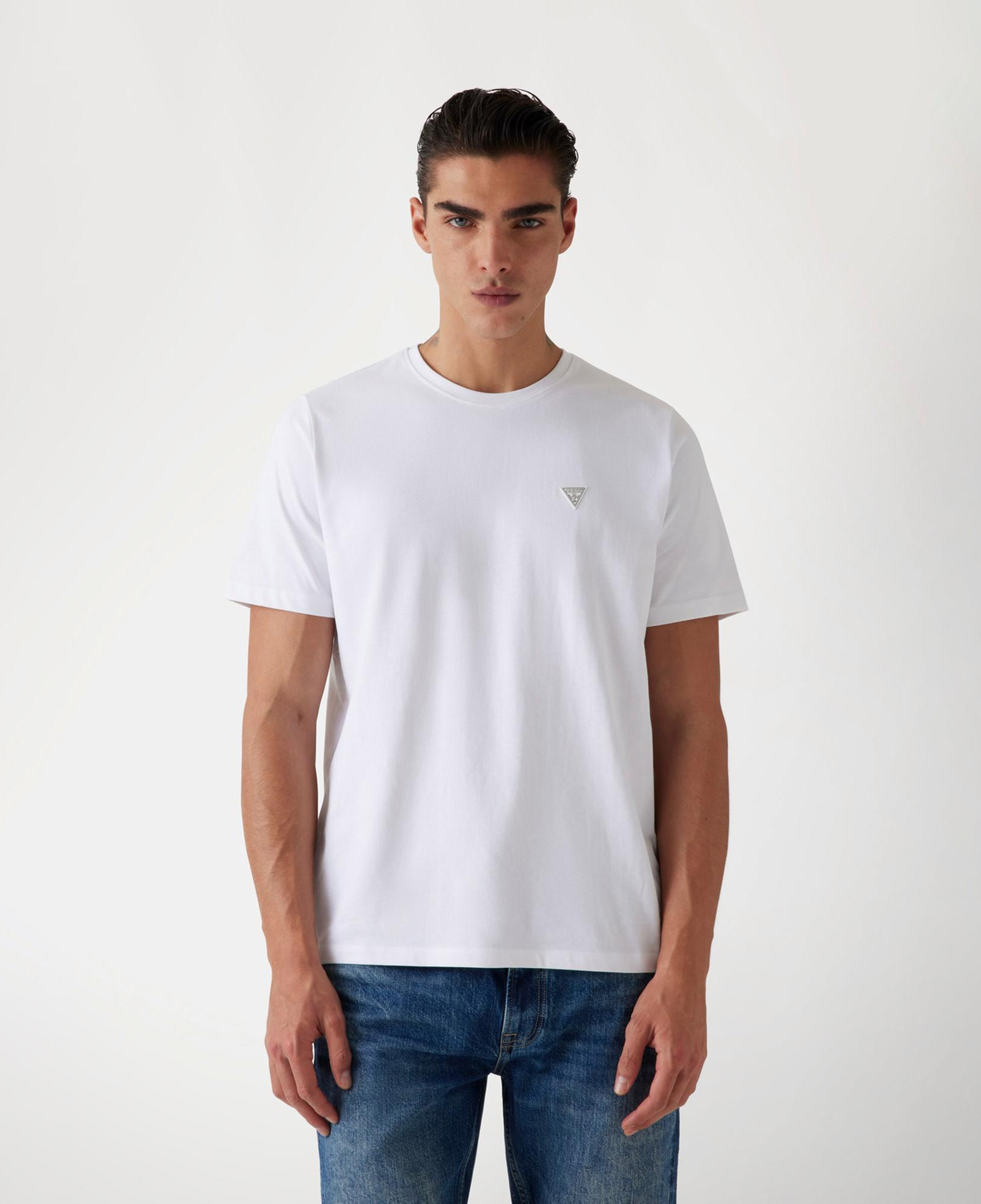 Guess Patch Regular Fit Erkek Beyaz T-Shirt