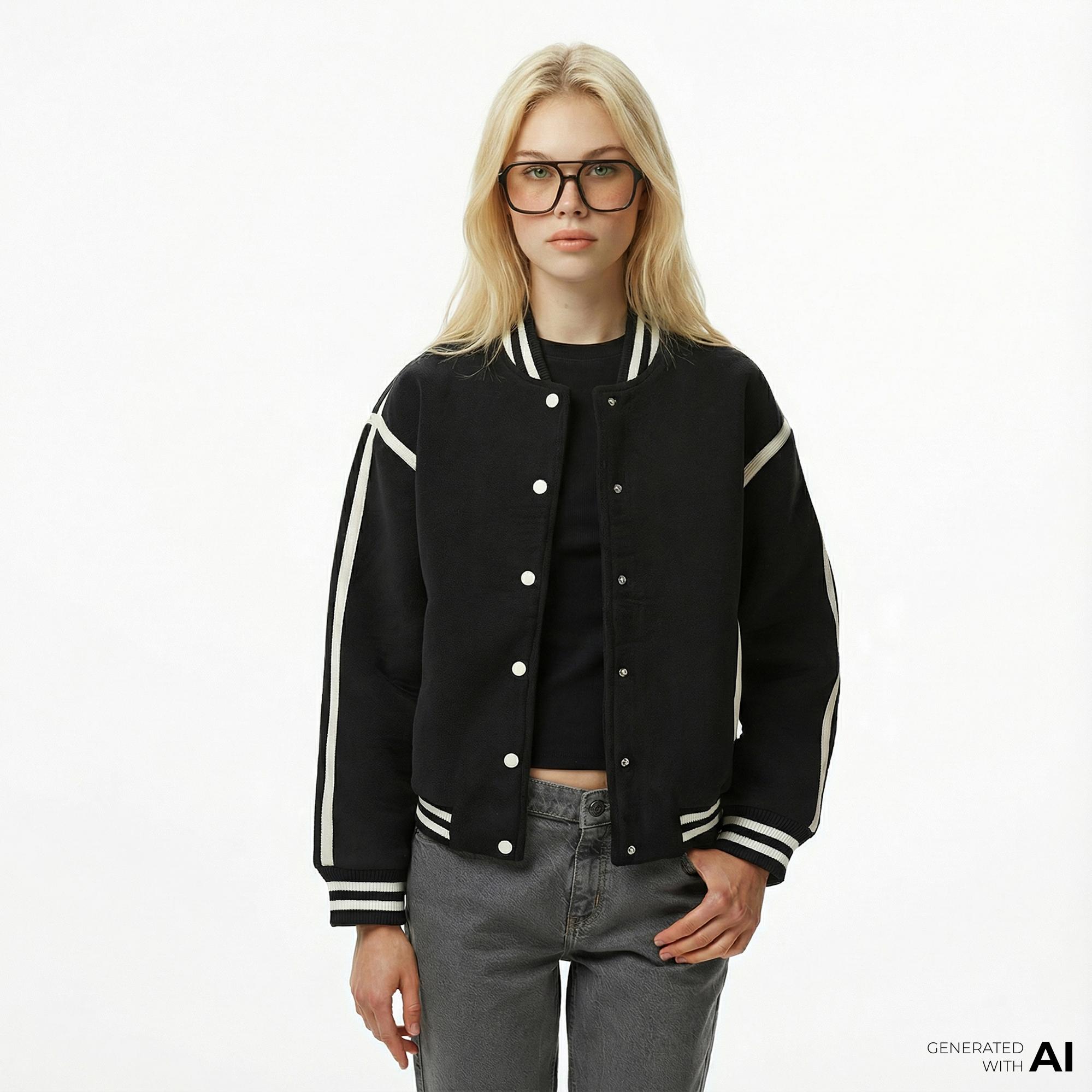 Guess Bomber Kadın Siyah Ceket