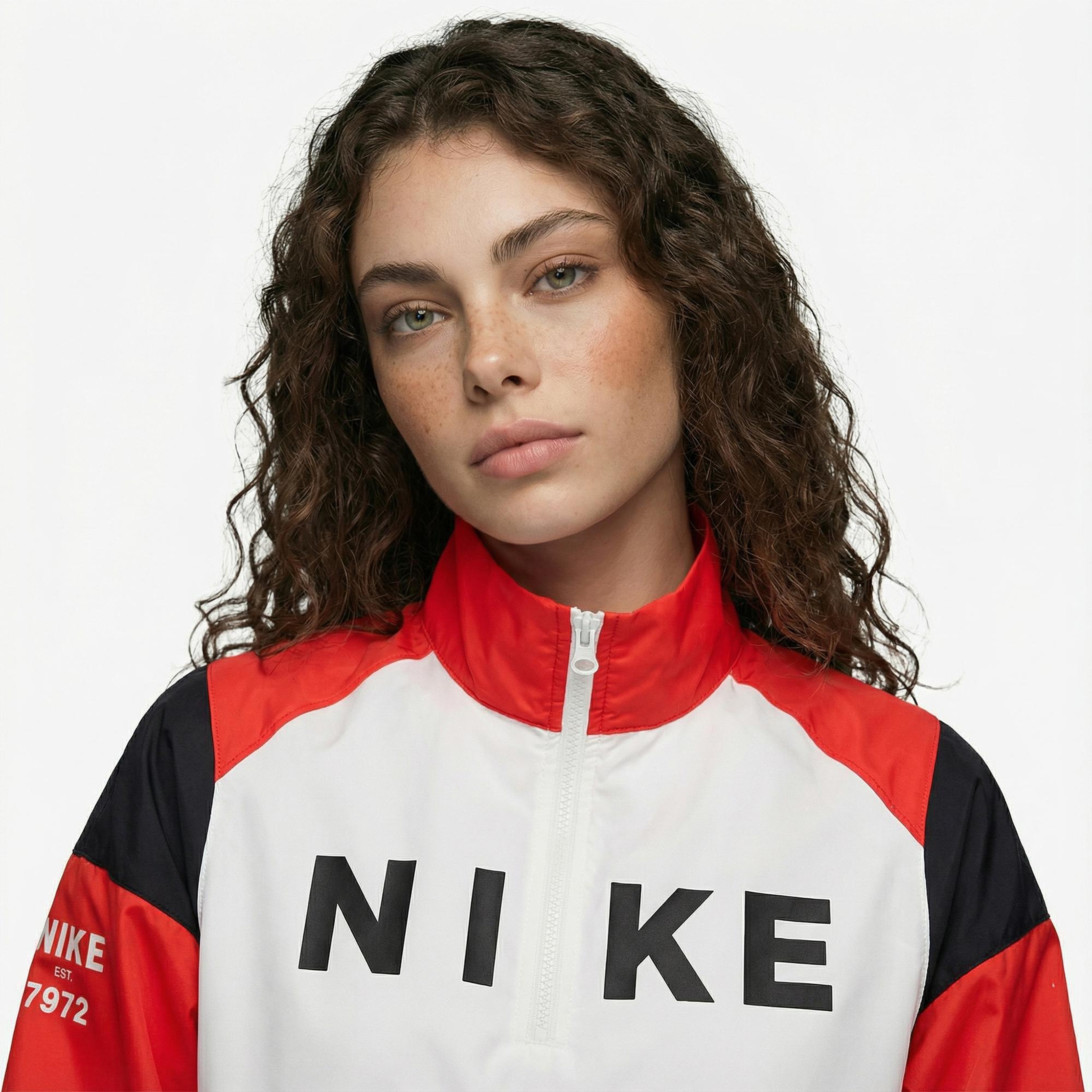 Nike Sportswear Classics Woven Remix Kadın Renkli Sweatshirt