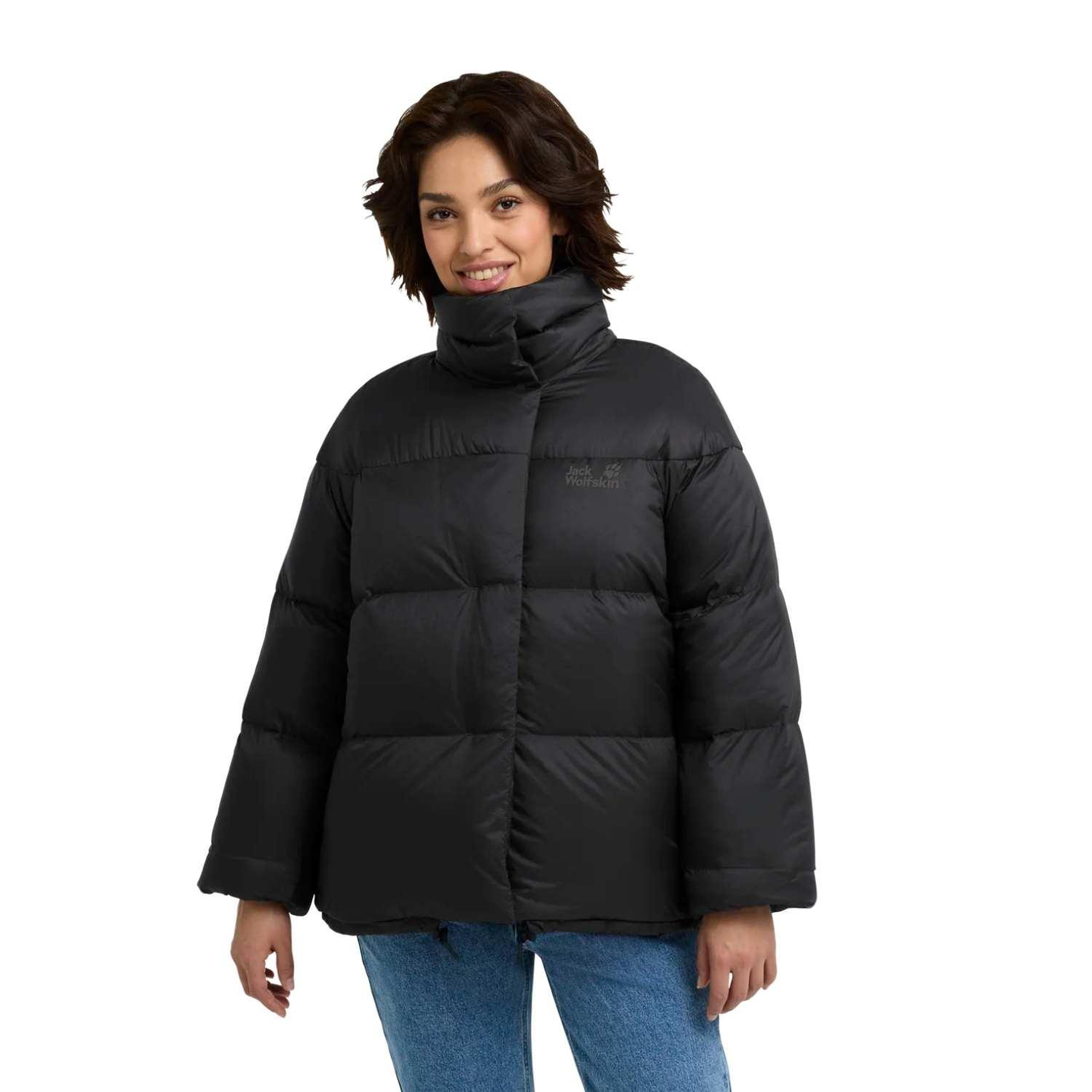 Jack Wolfskin Icy Hill Rds Kadın Siyah Outdoor Ceketi