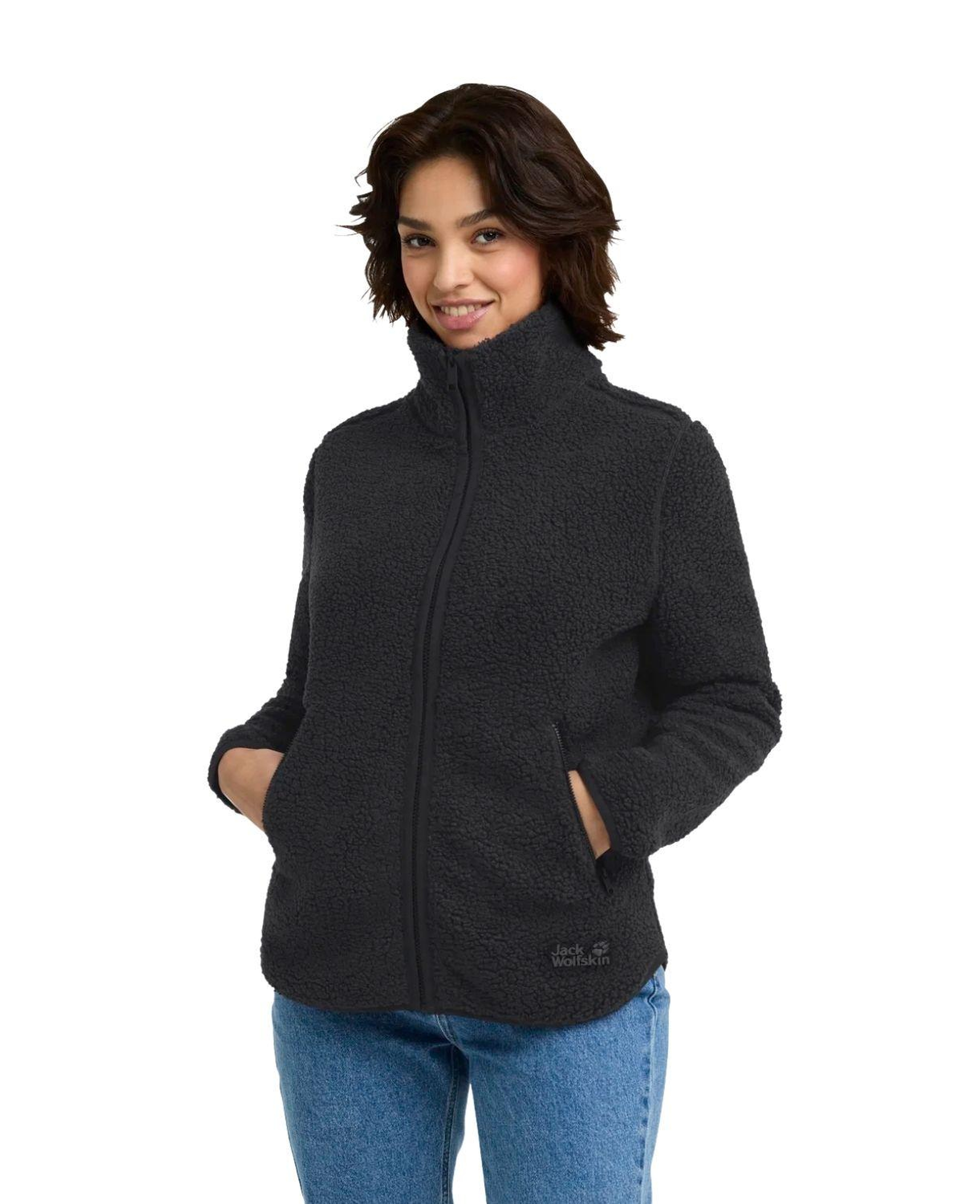Jack Wolfskin High Curl Kadın Siyah Outdoor Ceketi