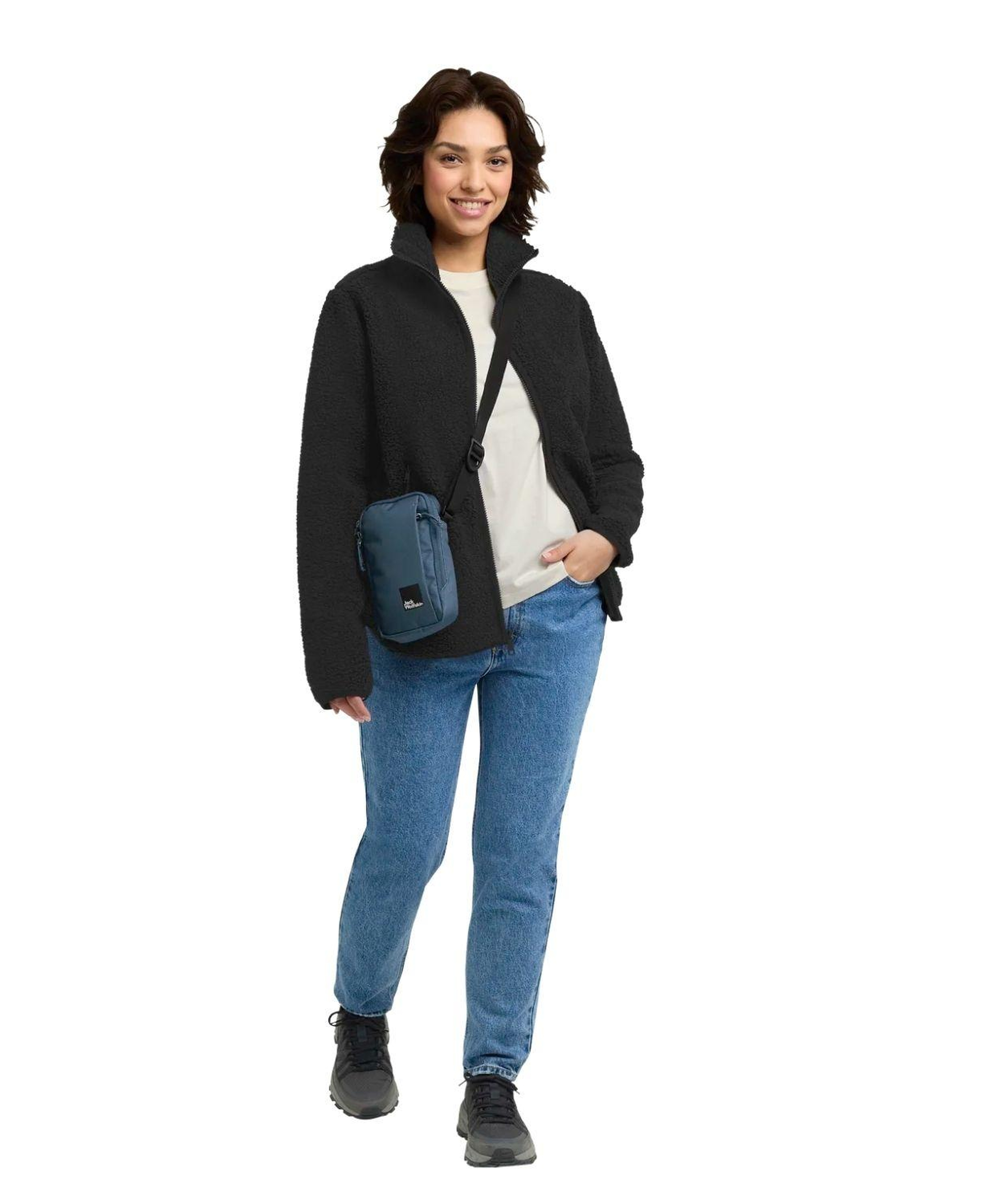 Jack Wolfskin High Curl Kadın Siyah Outdoor Ceketi