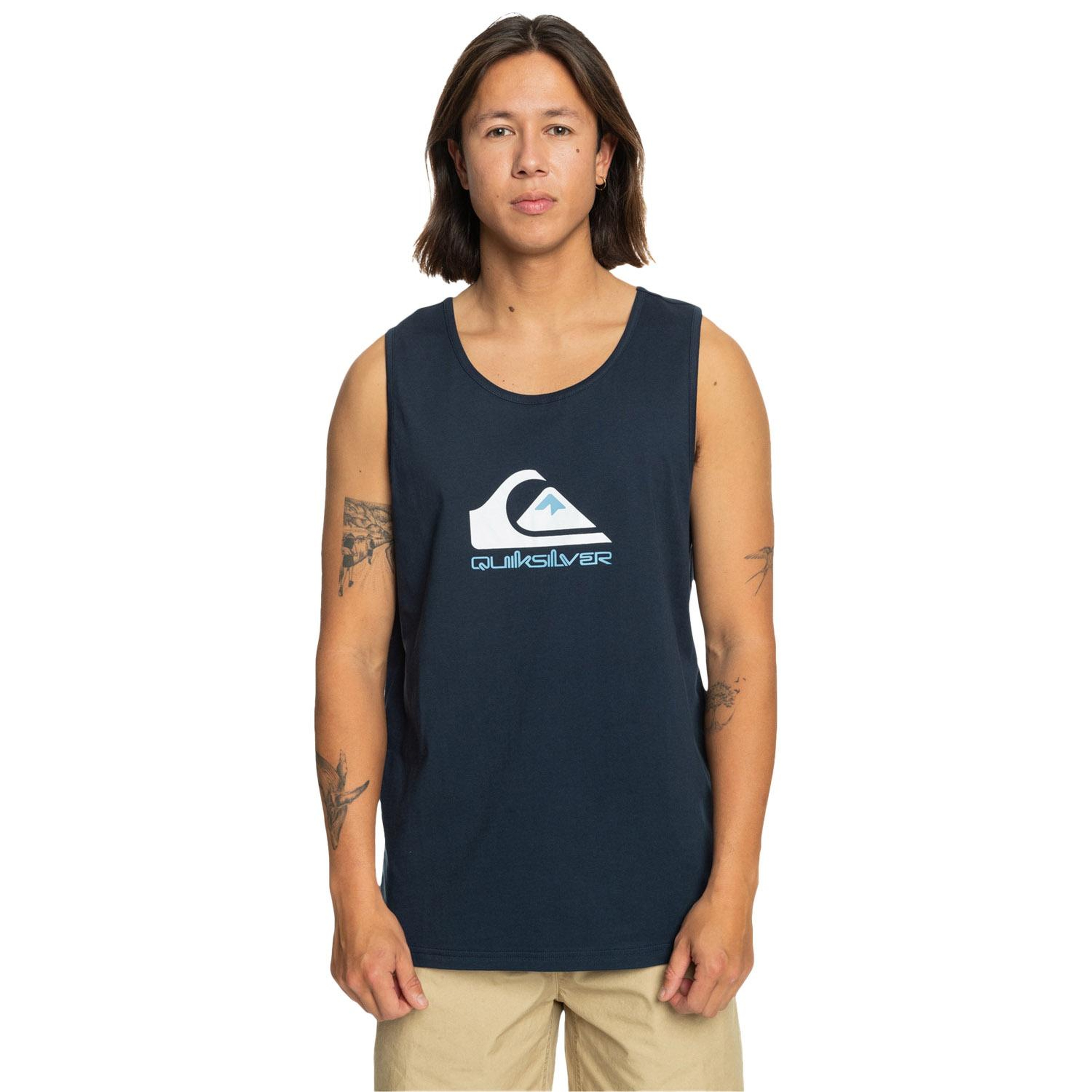 Quiksilver Comp Logo Tank Erkek Mavi Atlet