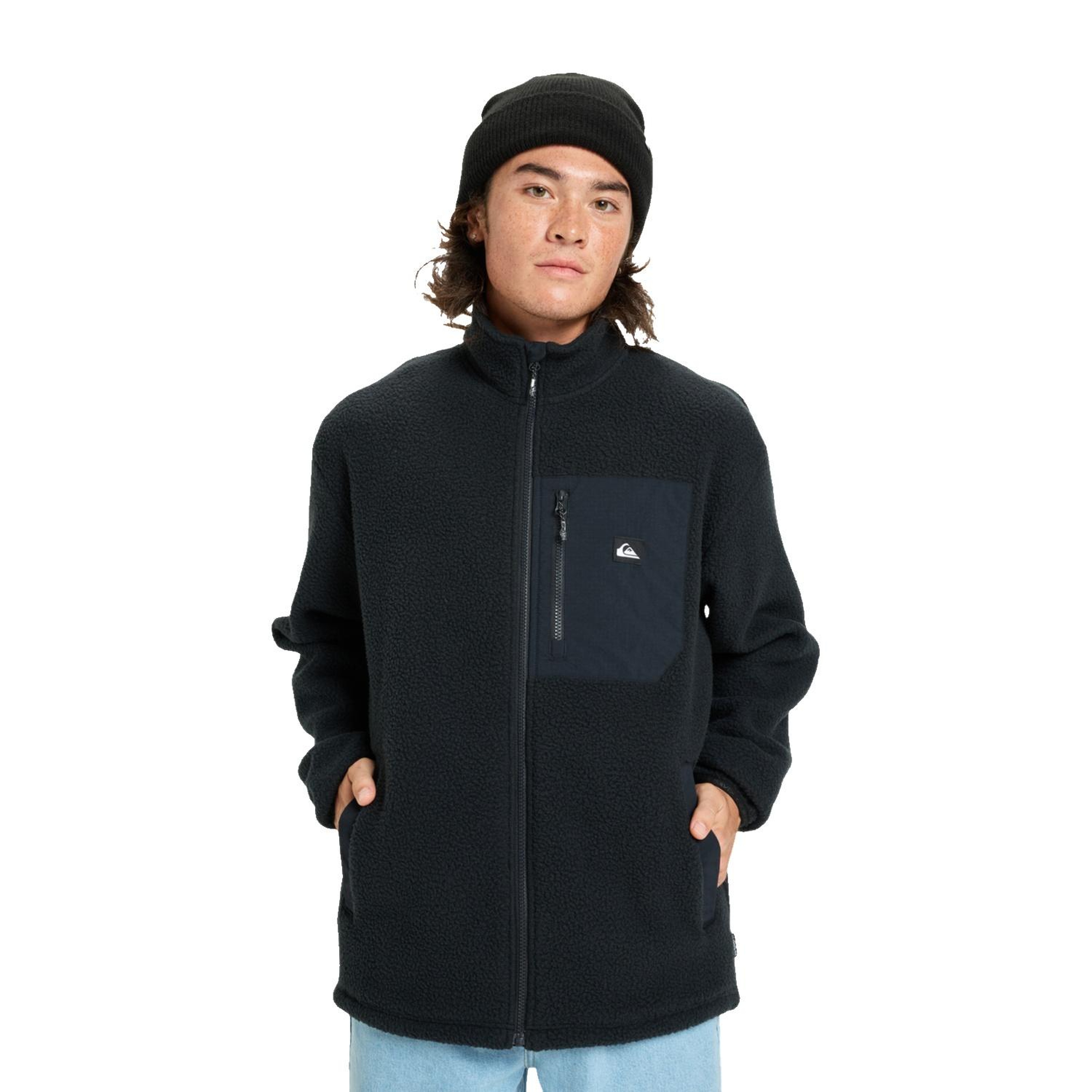 Quiksilver Clean Coast Fz Erkek Siyah Polar Ceket