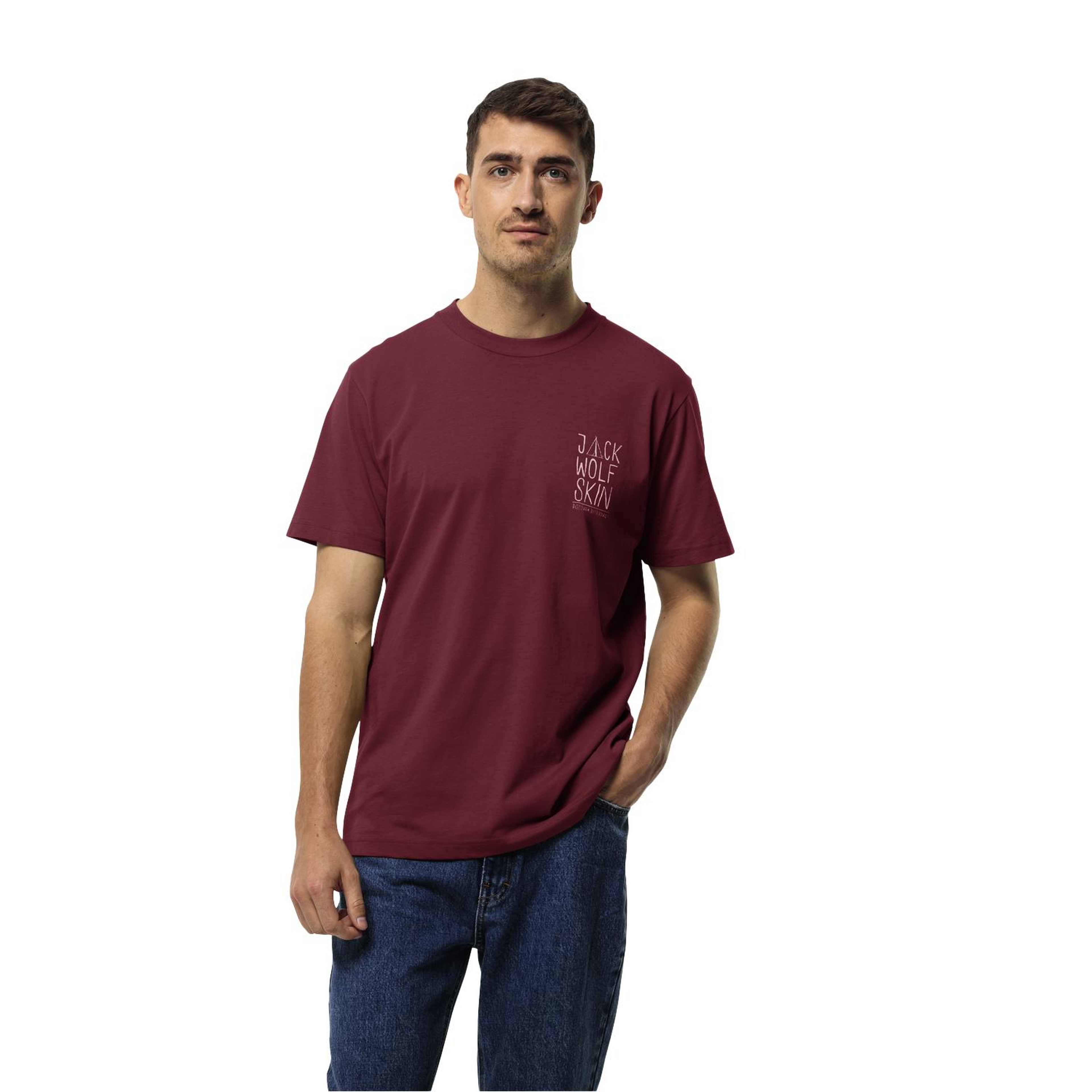 Jack Wolfskin Jack Tent T Erkek Kırmızı Tişört