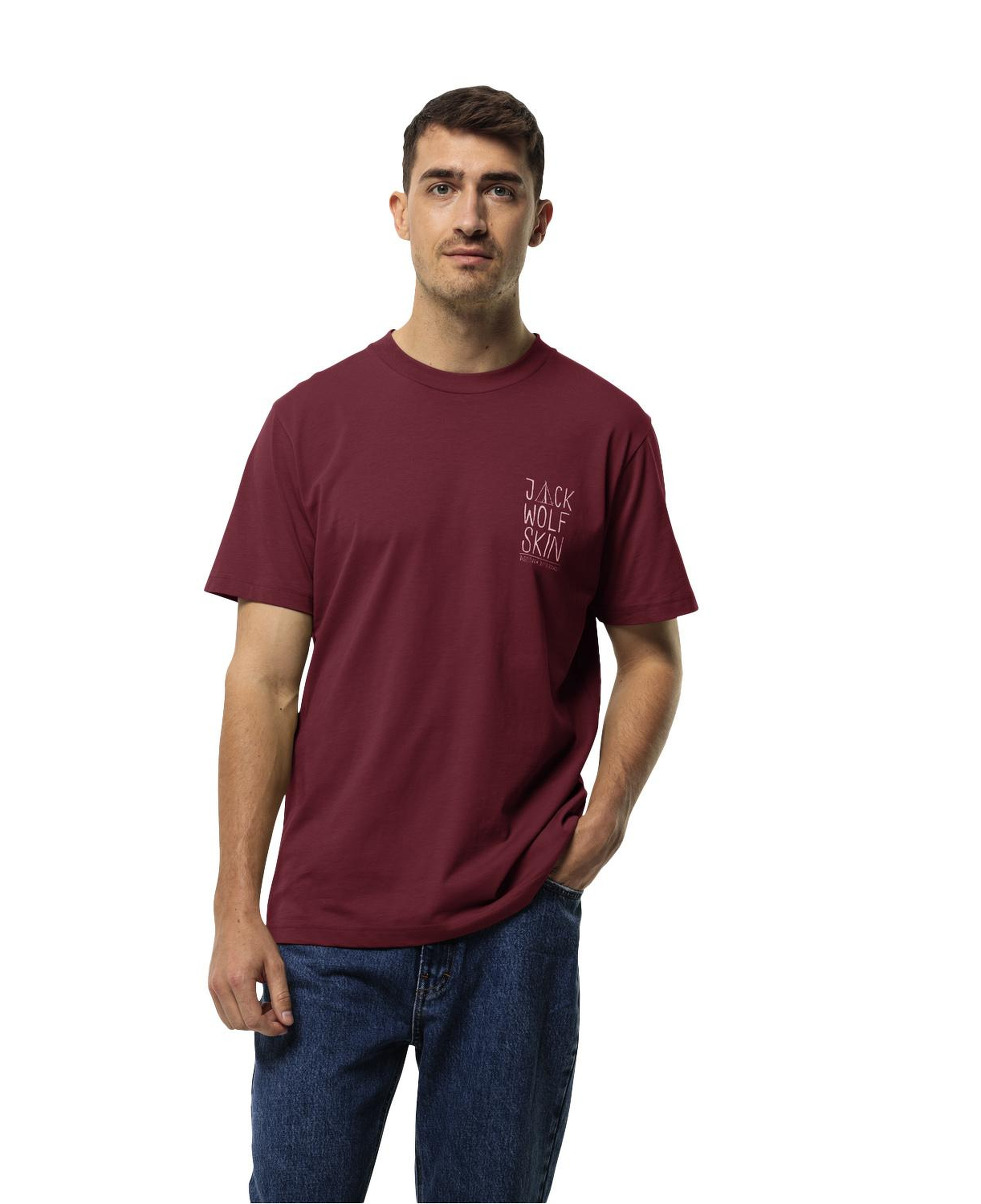 Jack Wolfskin Jack Tent T Erkek Kırmızı Tişört