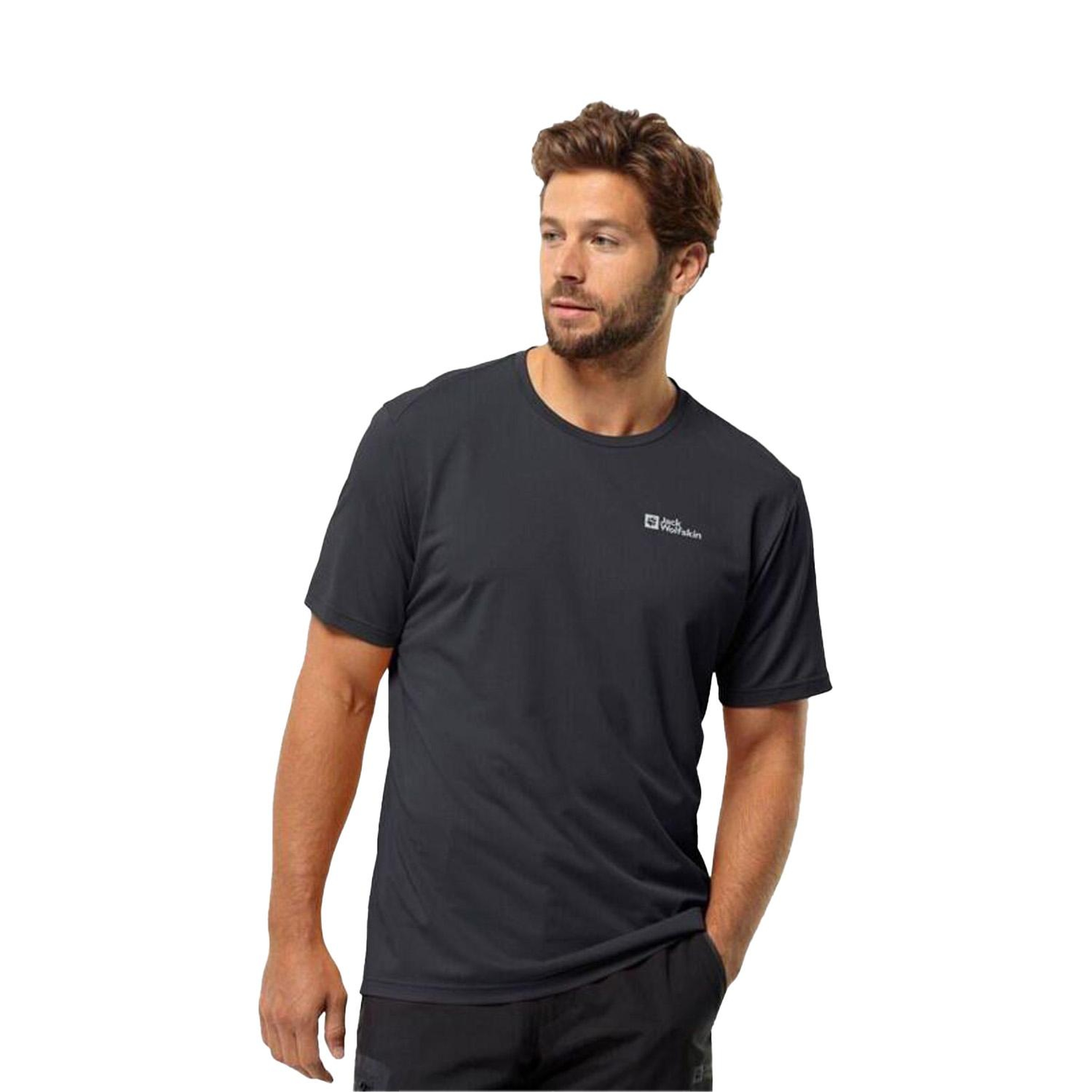 Jack Wolfskin Delgami Erkek Siyah Tişört