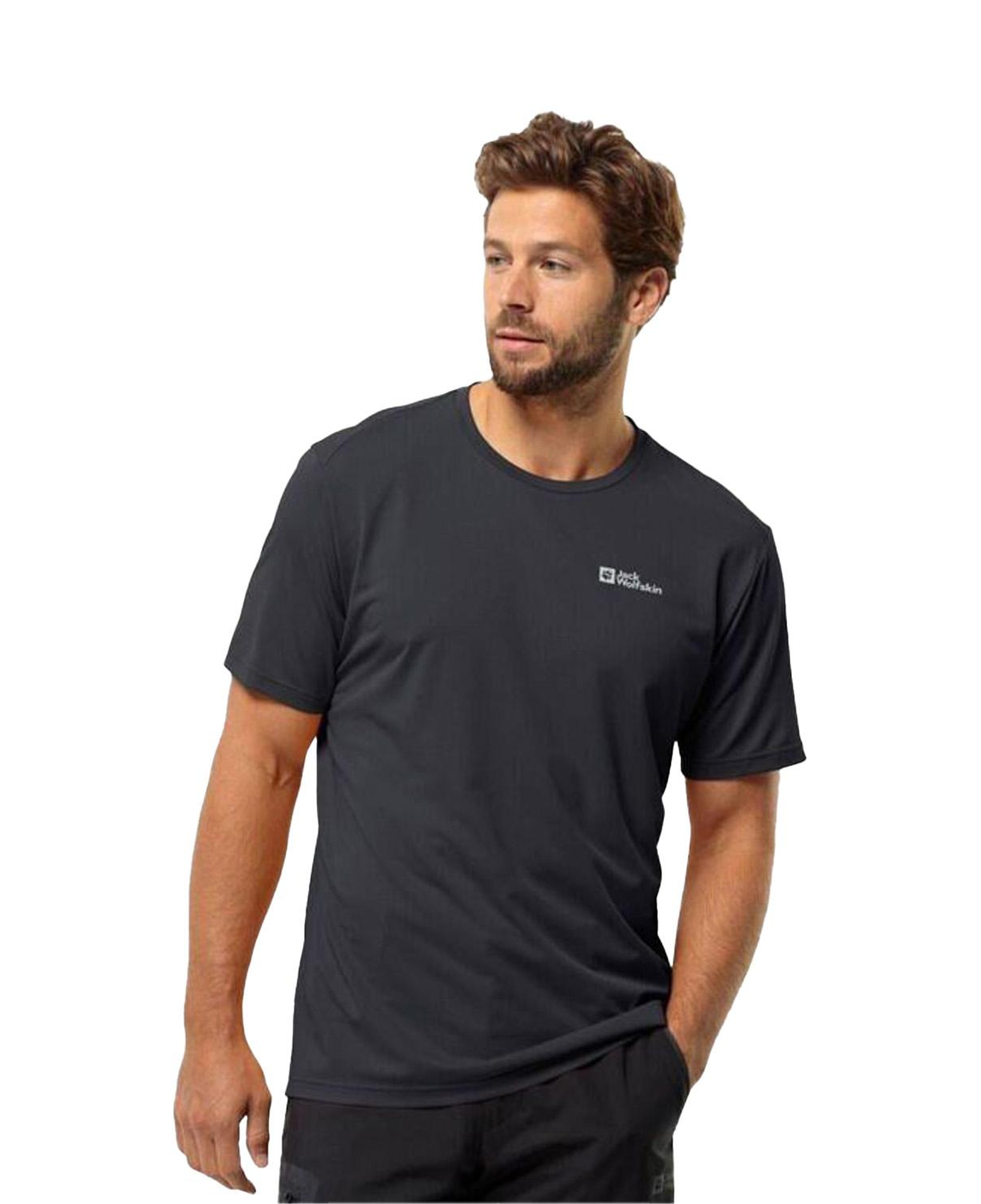 Jack Wolfskin Delgami Erkek Siyah Tişört