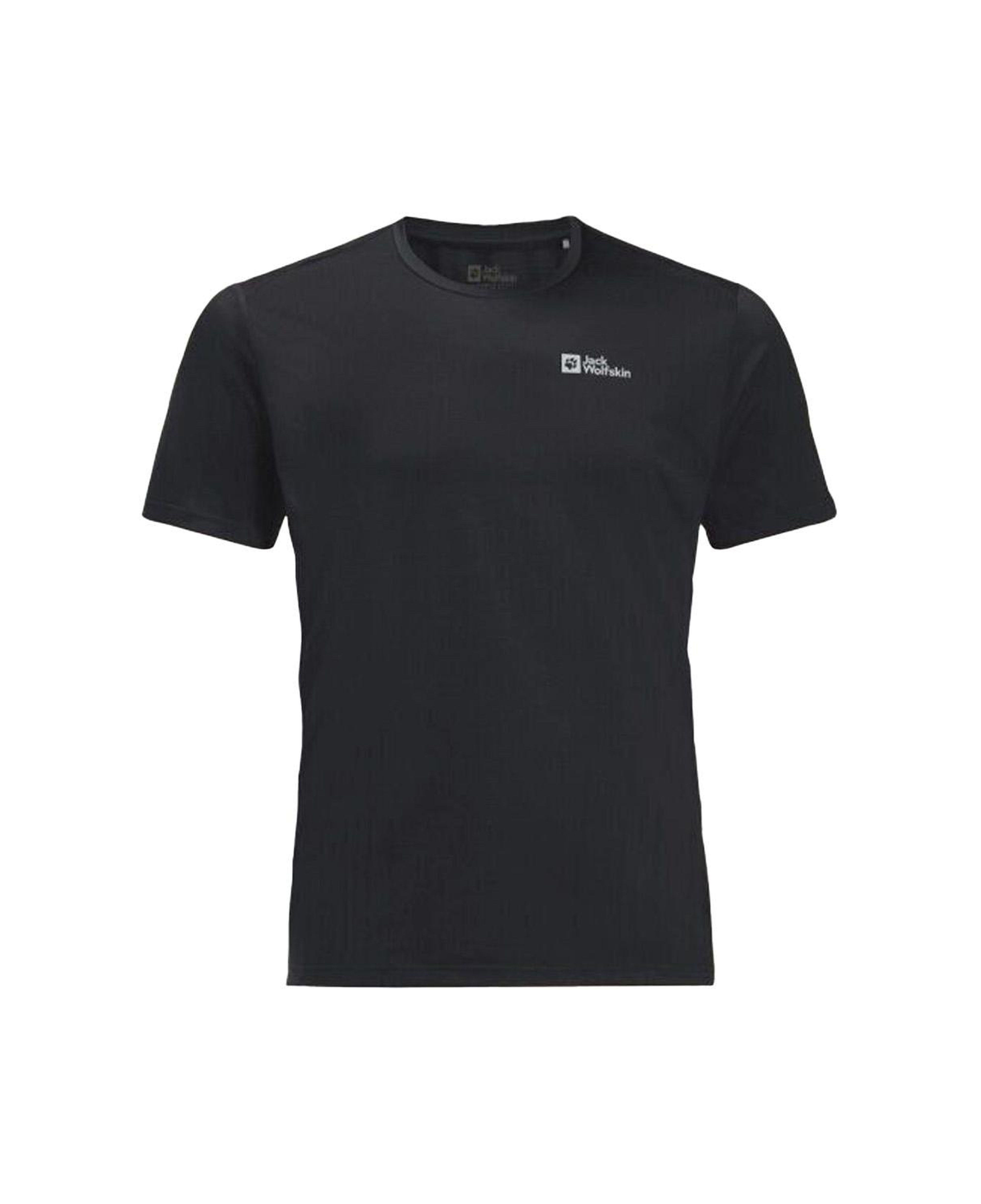 Jack Wolfskin Delgami Erkek Siyah Tişört