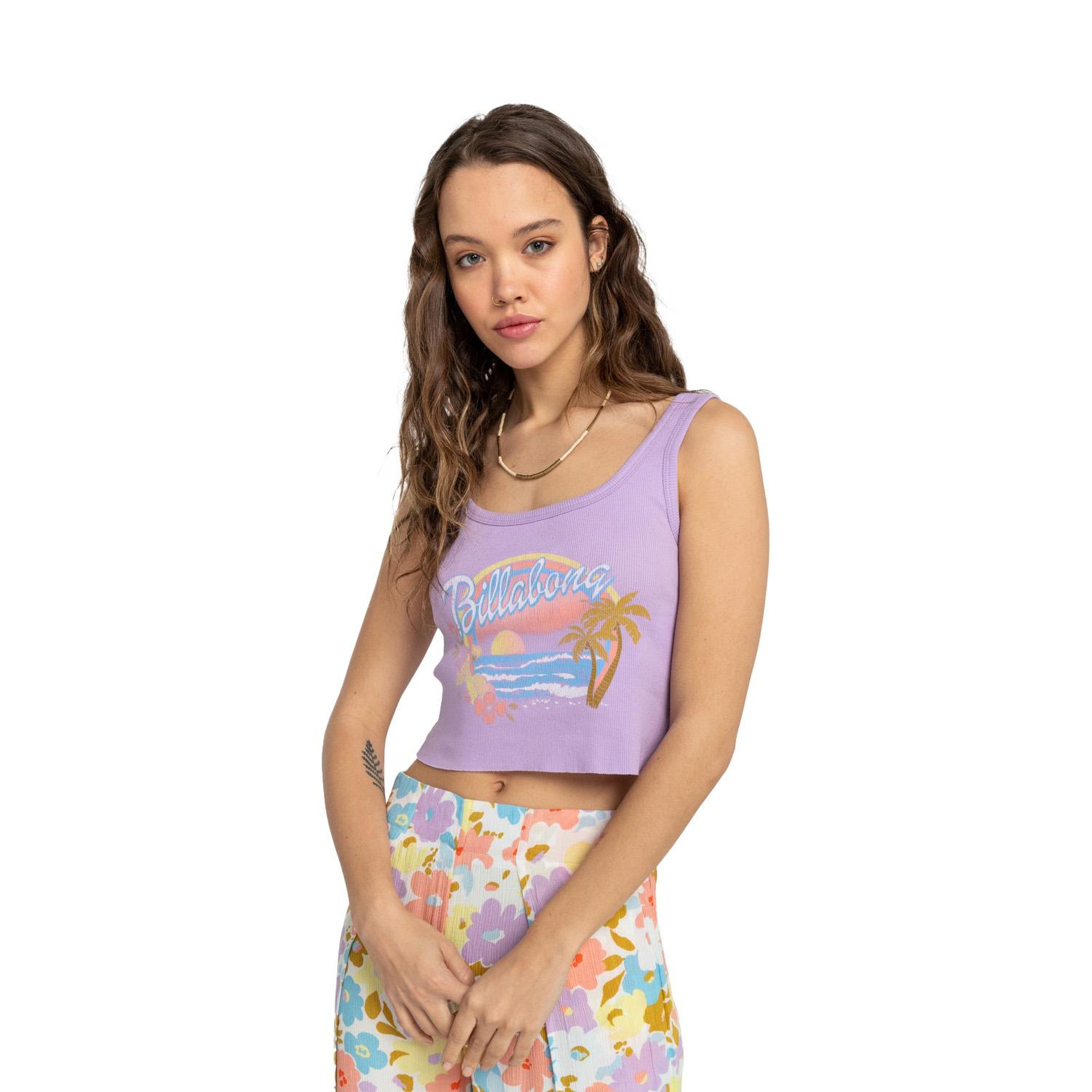 Billabong Wild Waves Kadın Mor Tişört