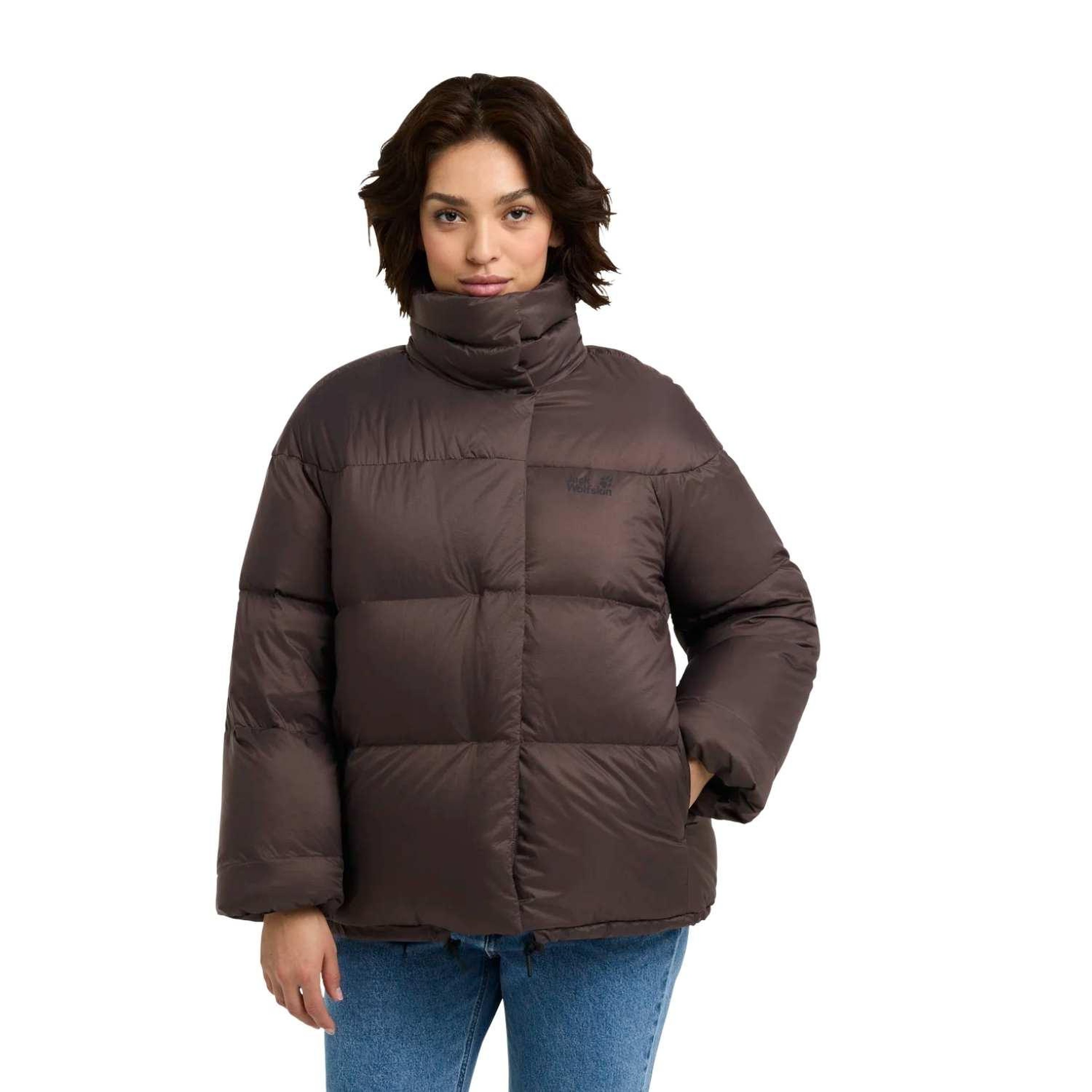 Jack Wolfskin Icy Hill Rds Kadın Kahverengi Outdoor Ceketi