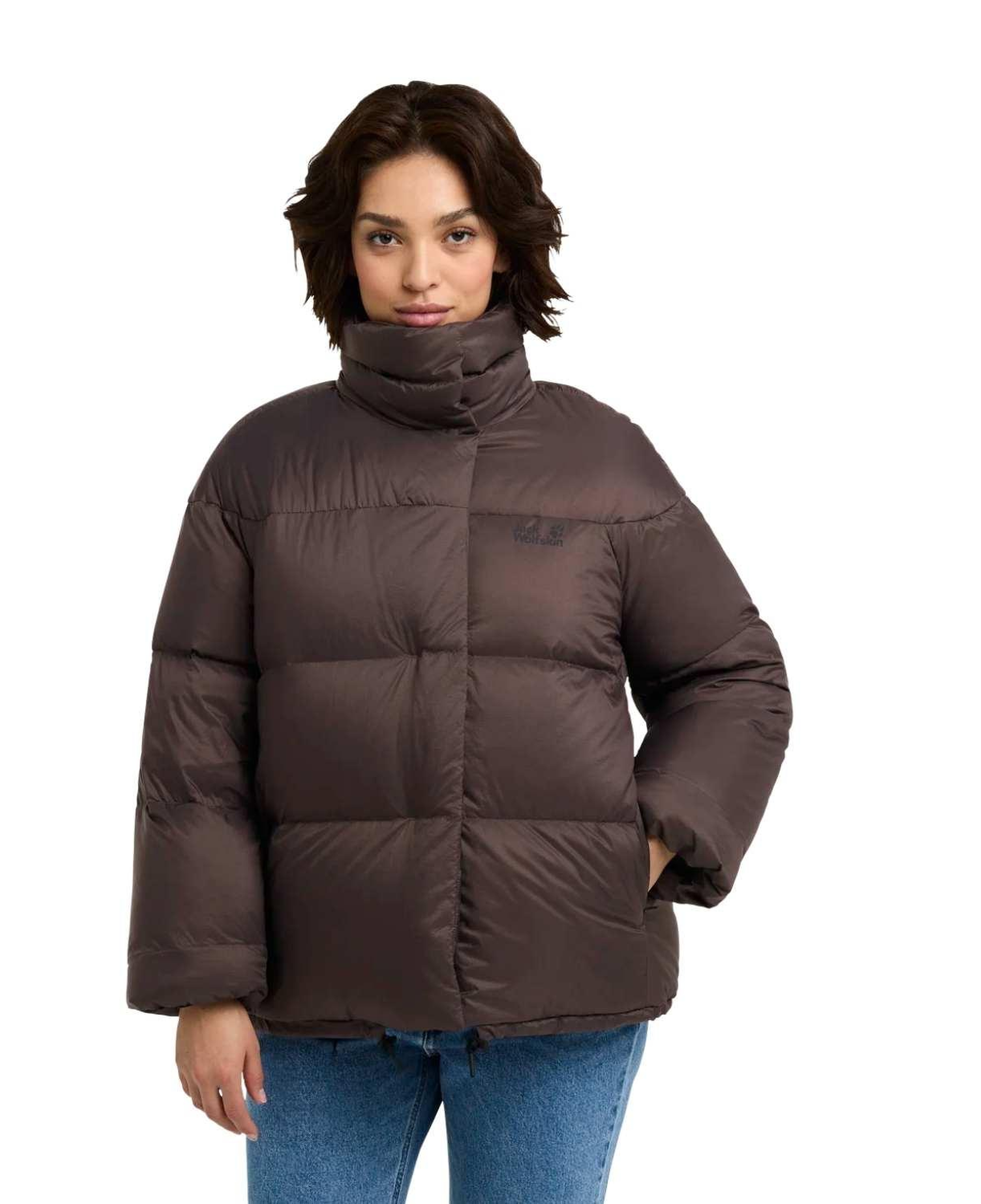 Jack Wolfskin Icy Hill Rds Kadın Kahverengi Outdoor Ceketi