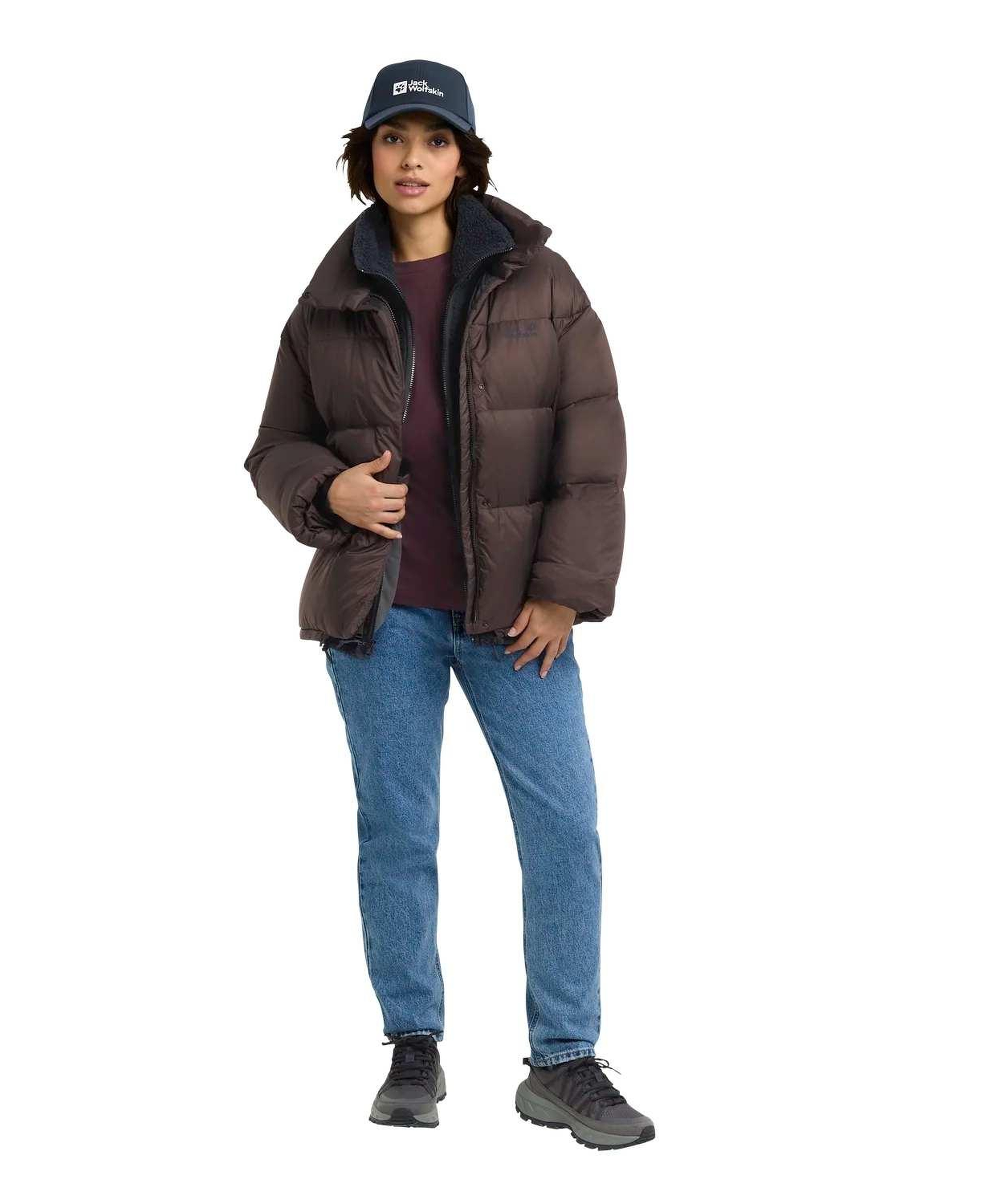 Jack Wolfskin Icy Hill Rds Kadın Kahverengi Outdoor Ceketi