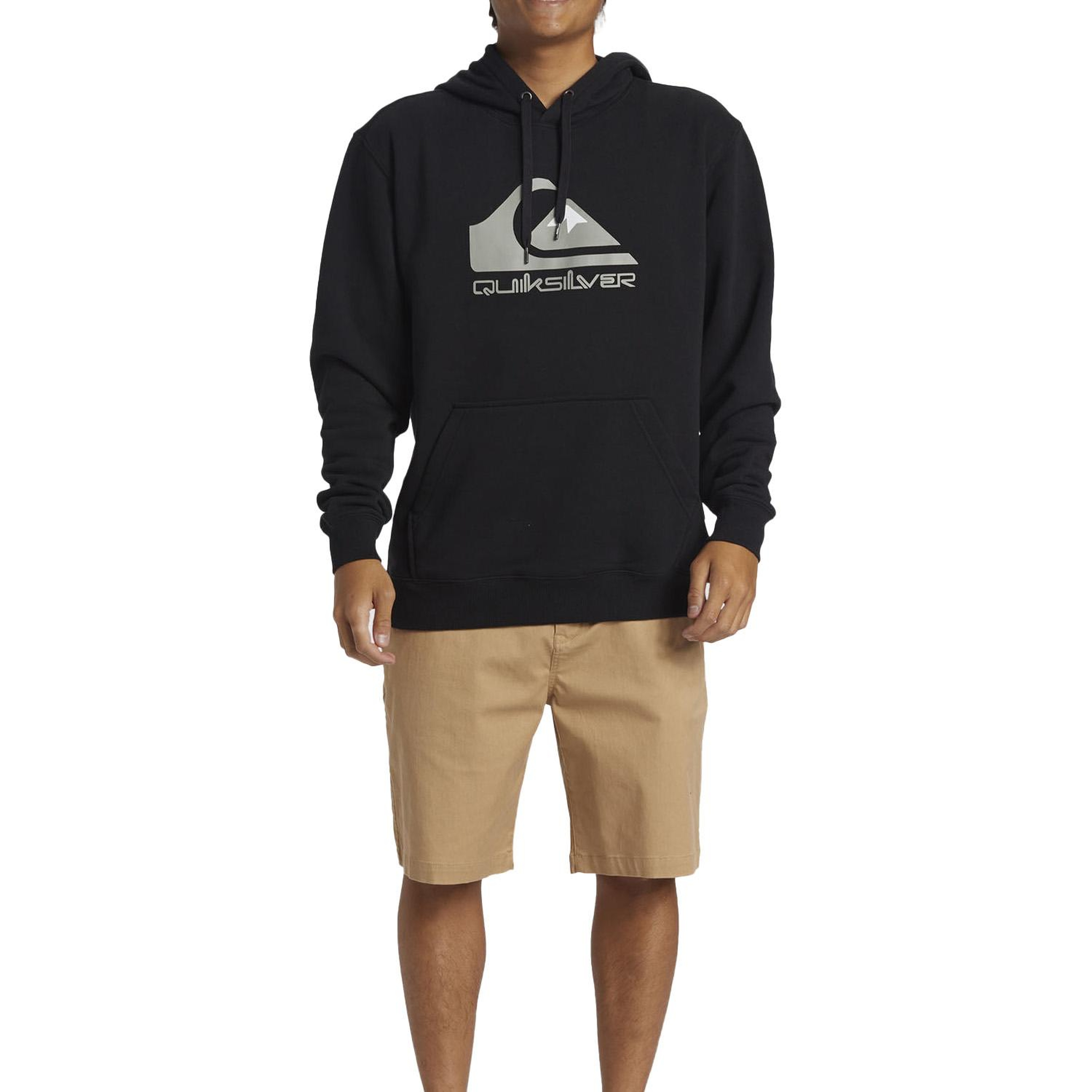 Quiksilver Big Logo Hoodie Erkek Siyah Sweatshirt