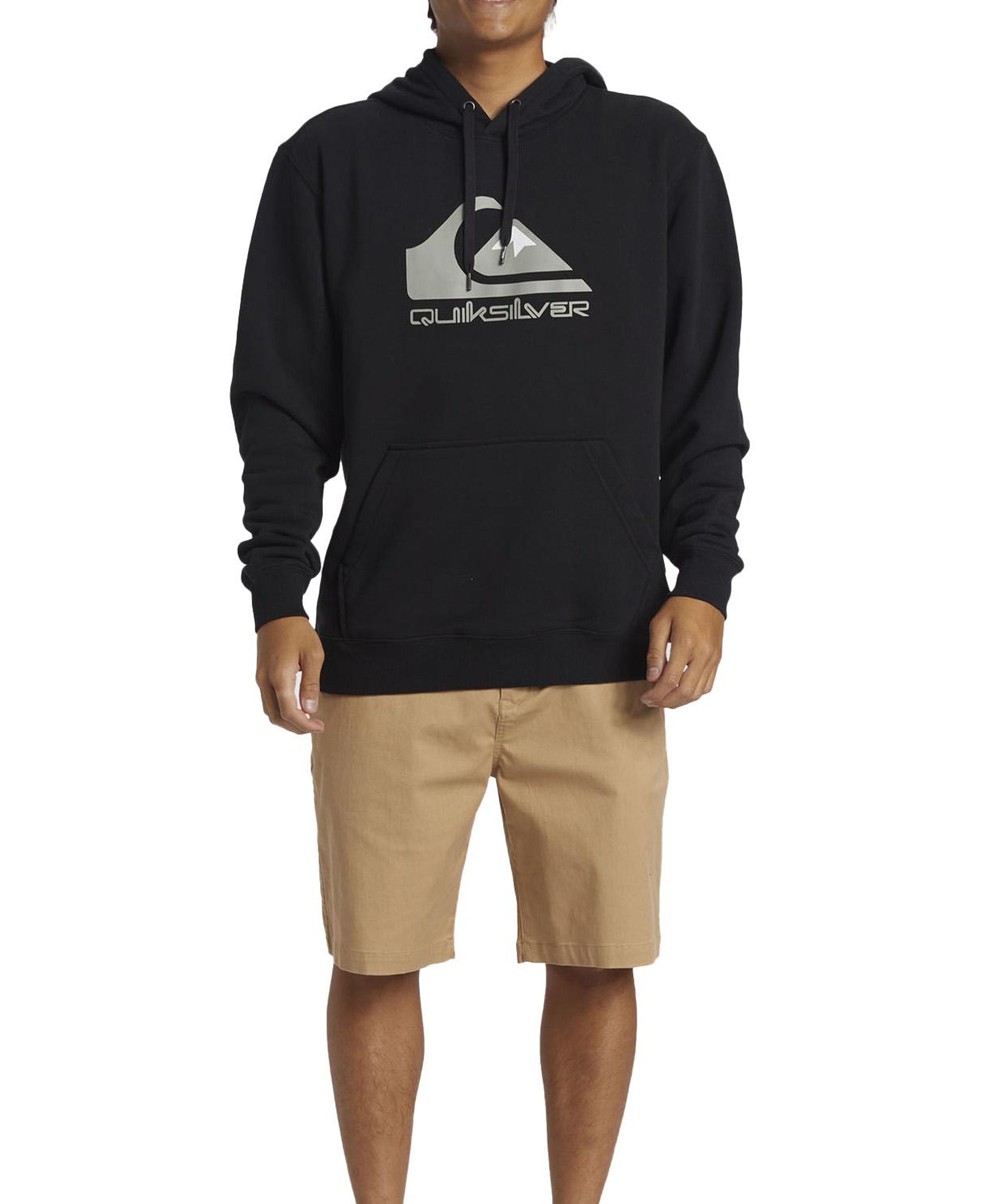 Quiksilver Big Logo Hoodie Erkek Siyah Sweatshirt