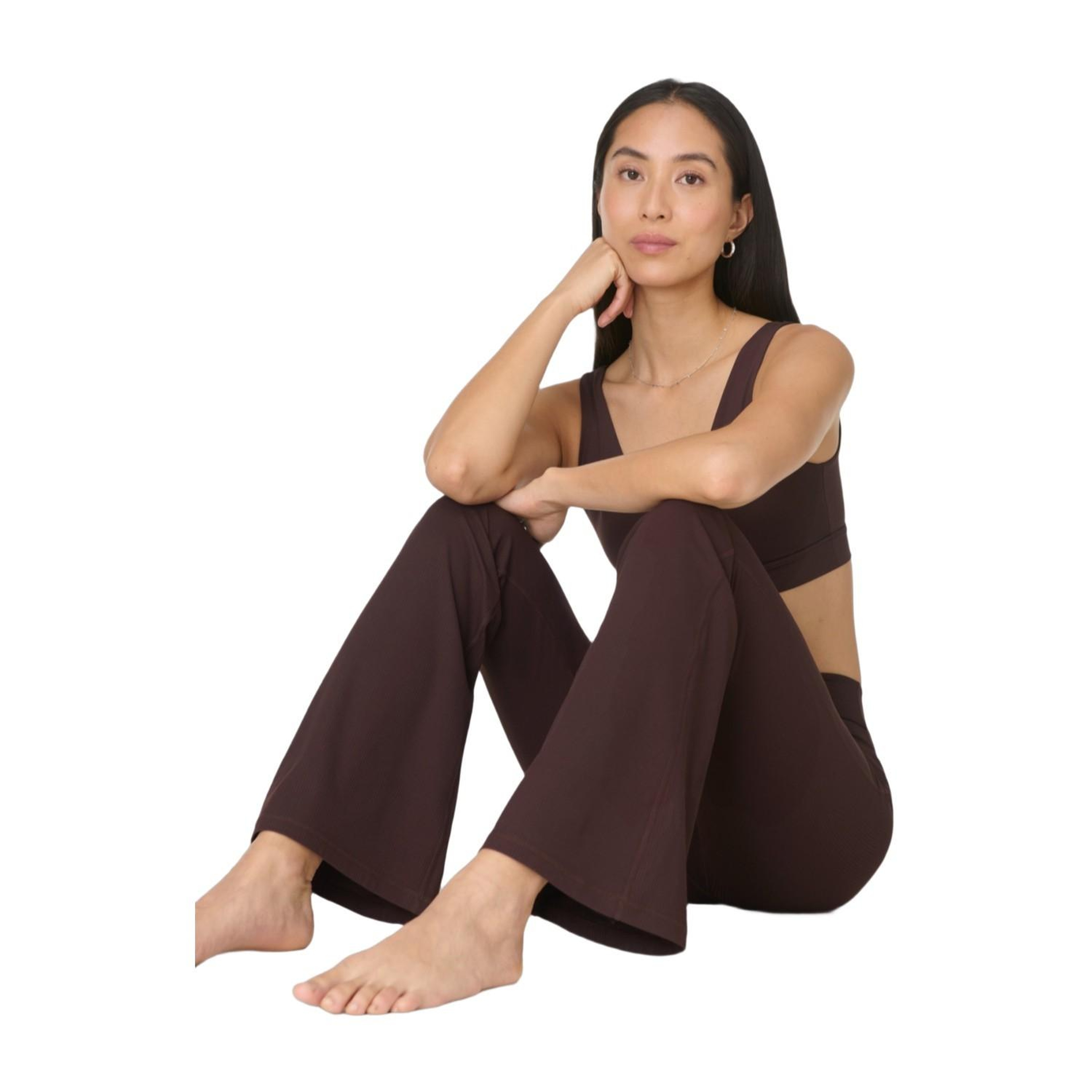 GLOW FLEX RIB 32  FLARE TROUSE