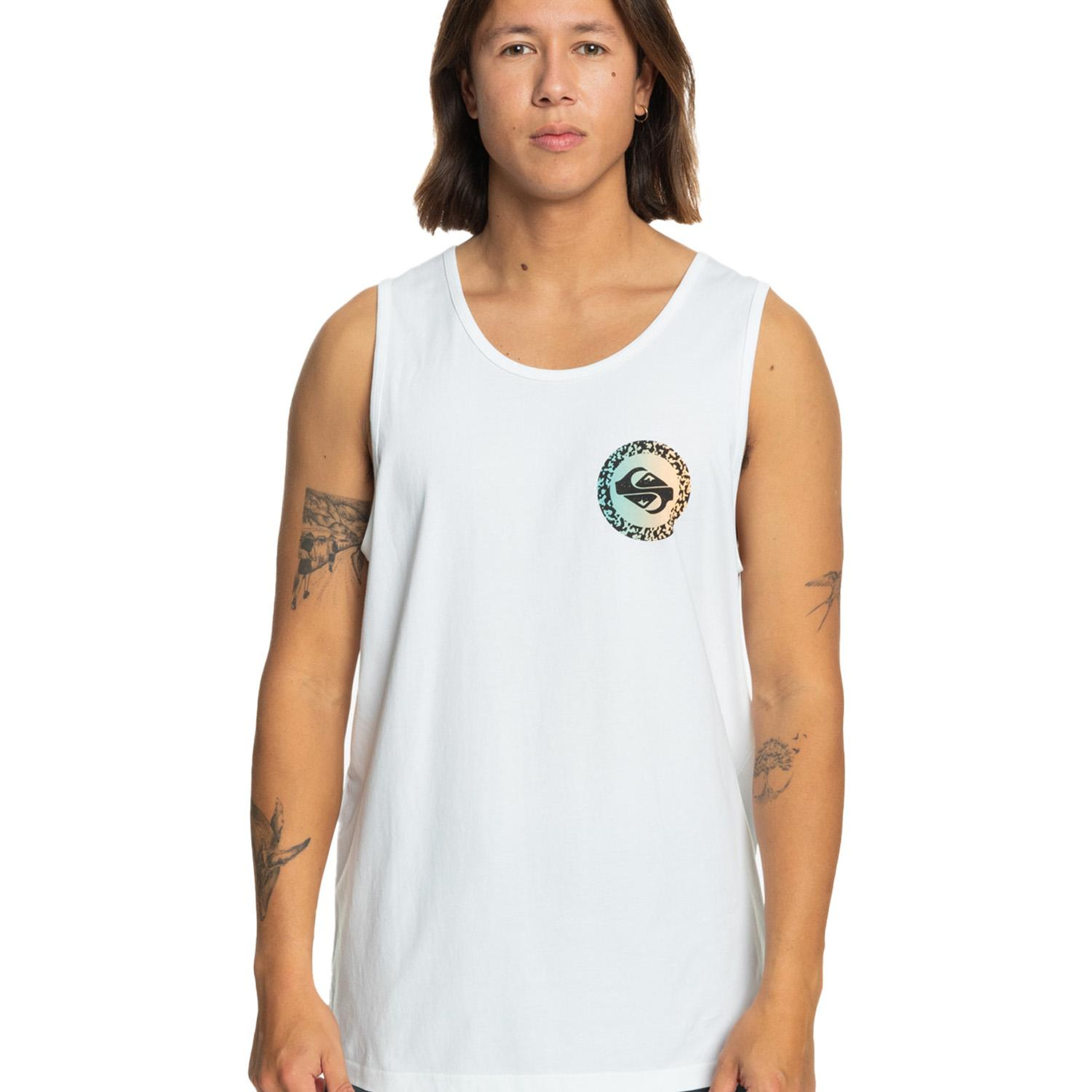Quiksilver Long Fade Tank Erkek Beyaz Atlet