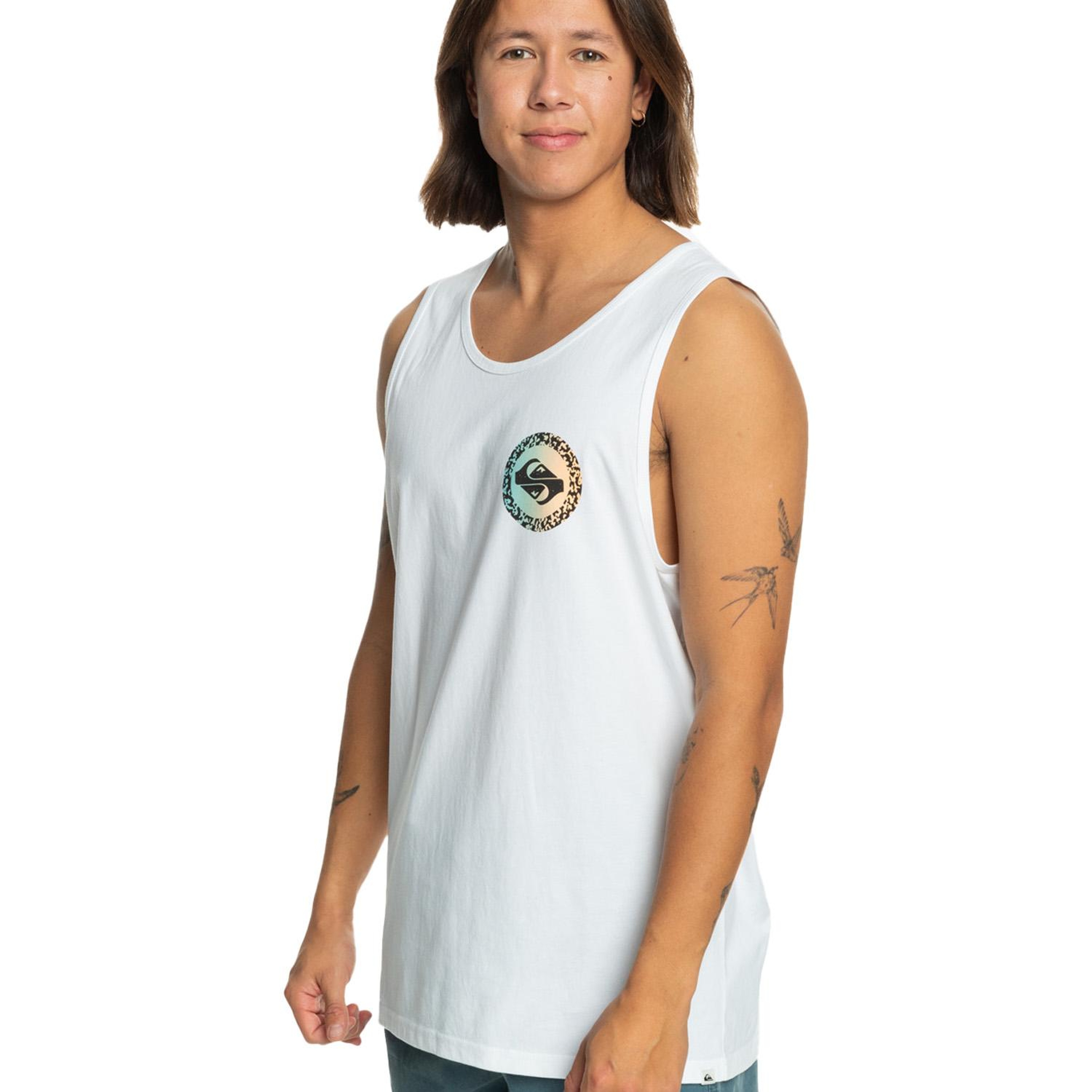 Quiksilver Long Fade Tank Erkek Beyaz Atlet