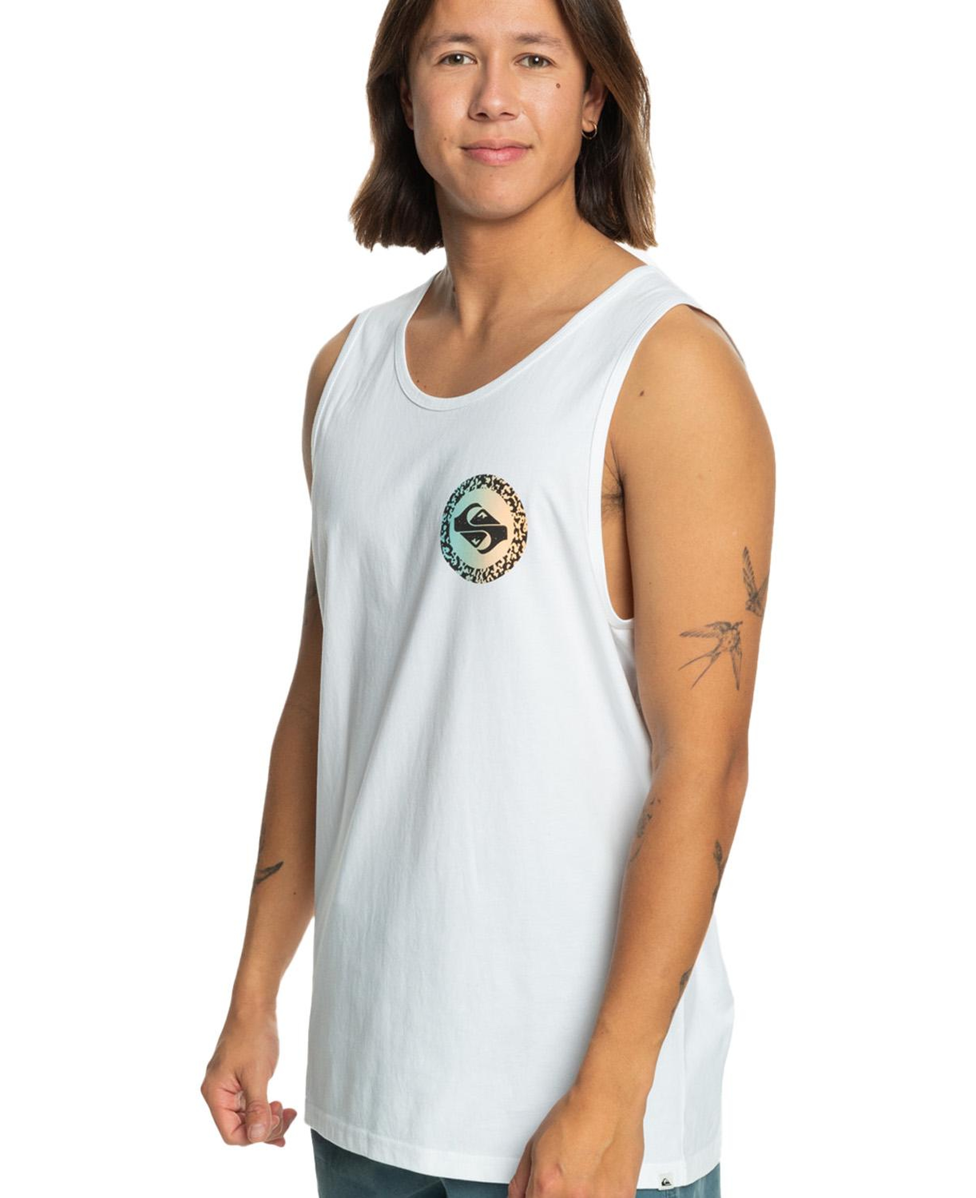 Quiksilver Long Fade Tank Erkek Beyaz Atlet