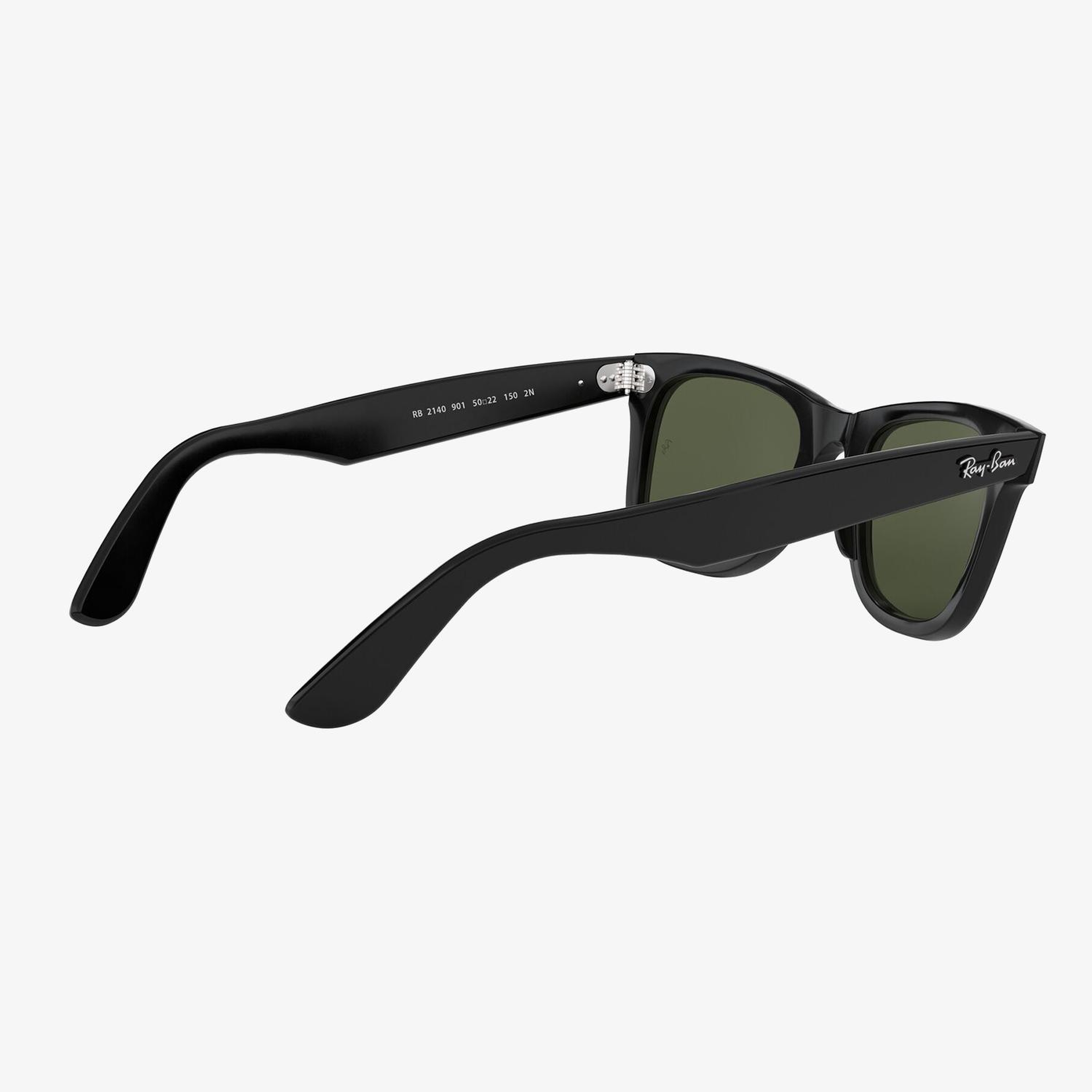 RAY-BAN 0RB2140 Wayfarer Yeşil Camlı Unisex Siyah Güneş Gözlüğü