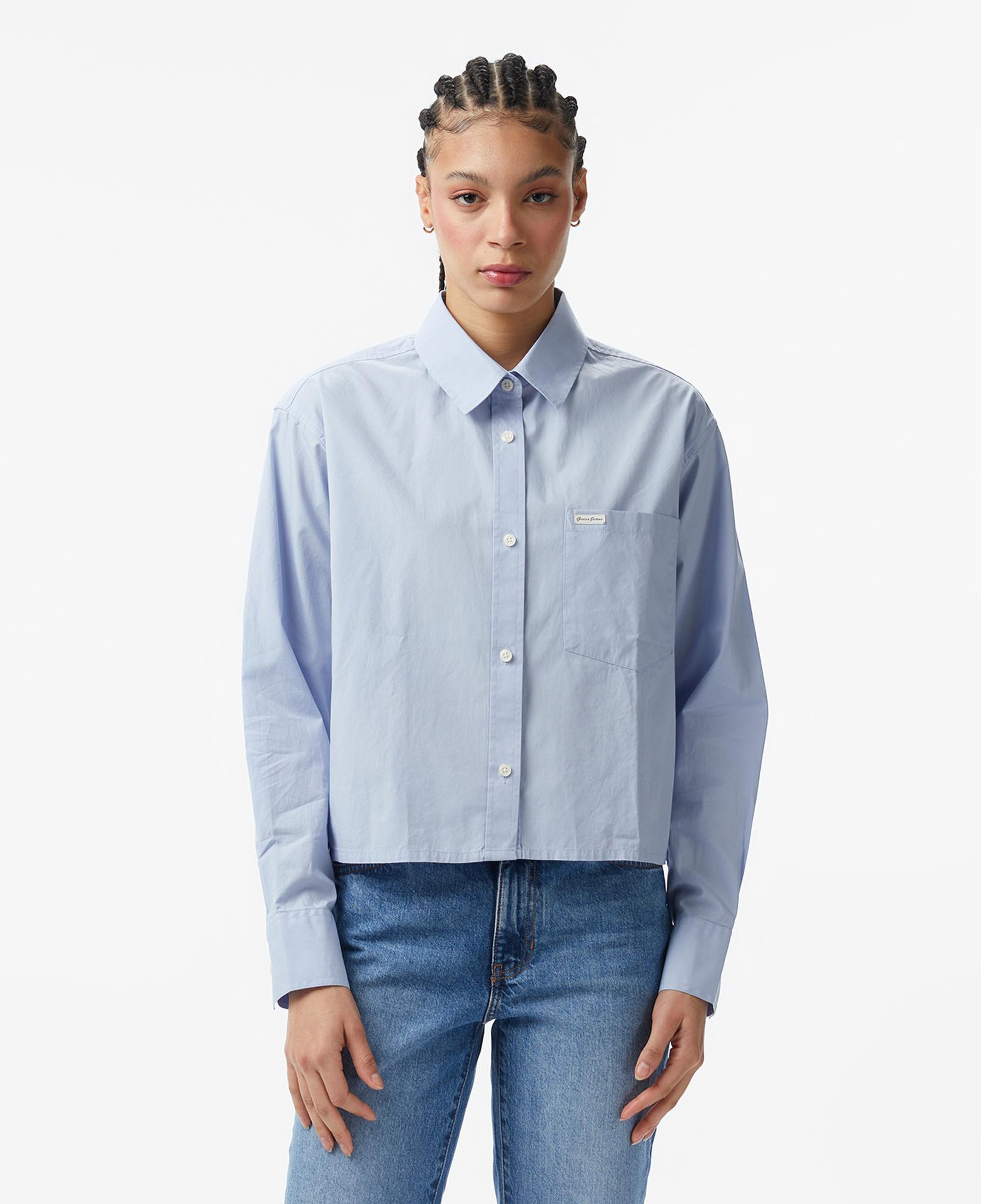 Guess Jeans Comfort Fit Kadın Mavi Gömlek