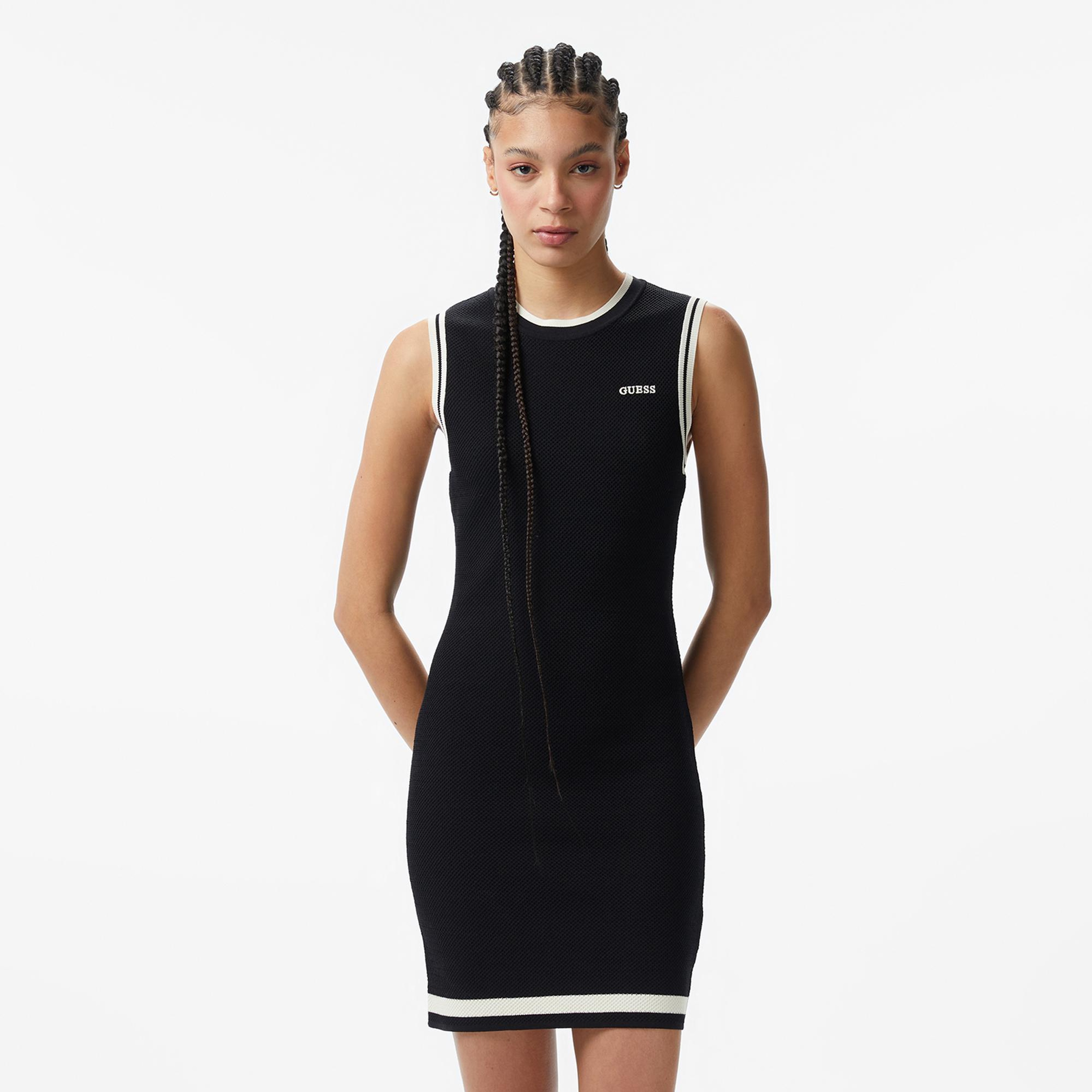 Guess Gabry Aktif Kadın Siyah Elbise