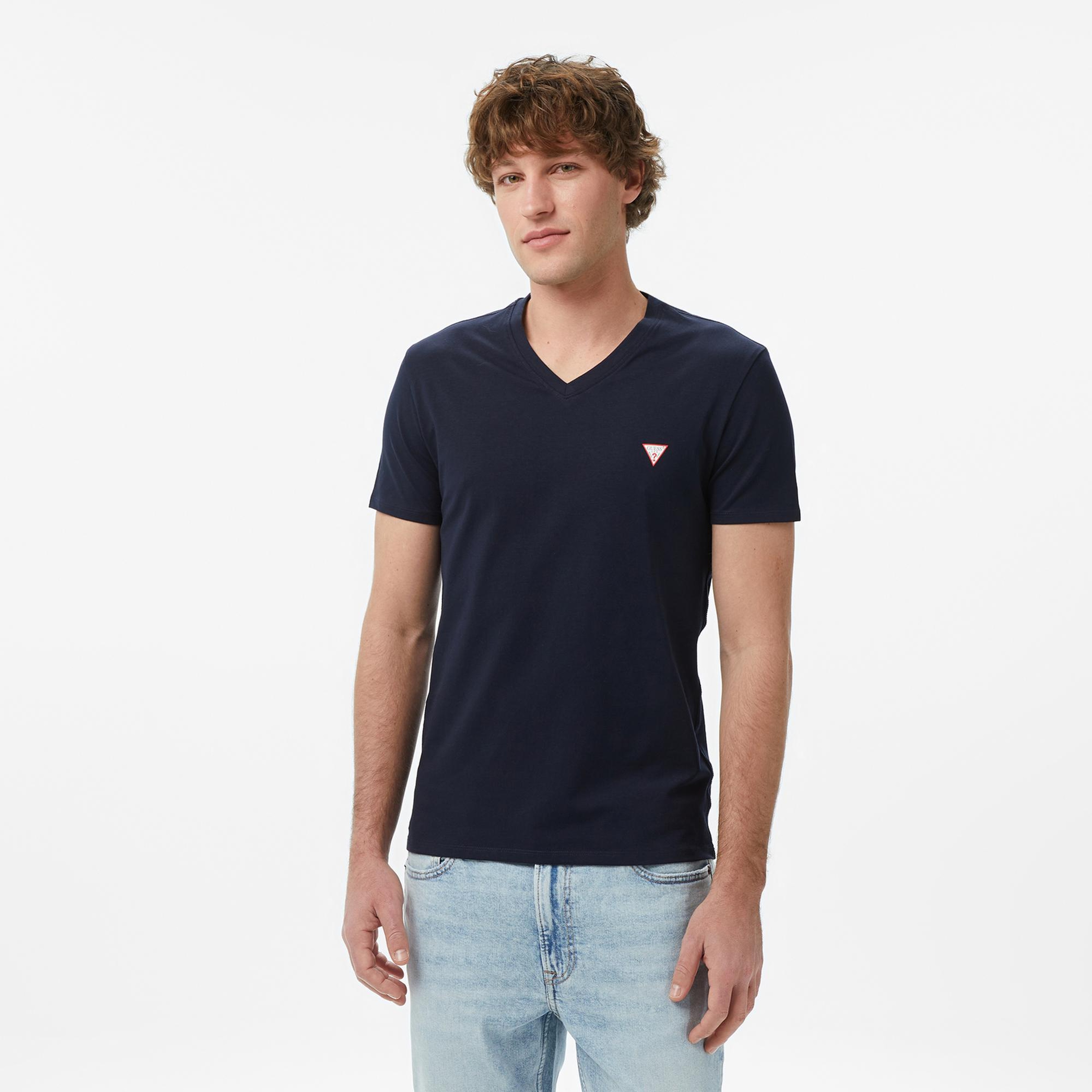 Guess Core Slim Fit Erkek Lacivert T-Shirt