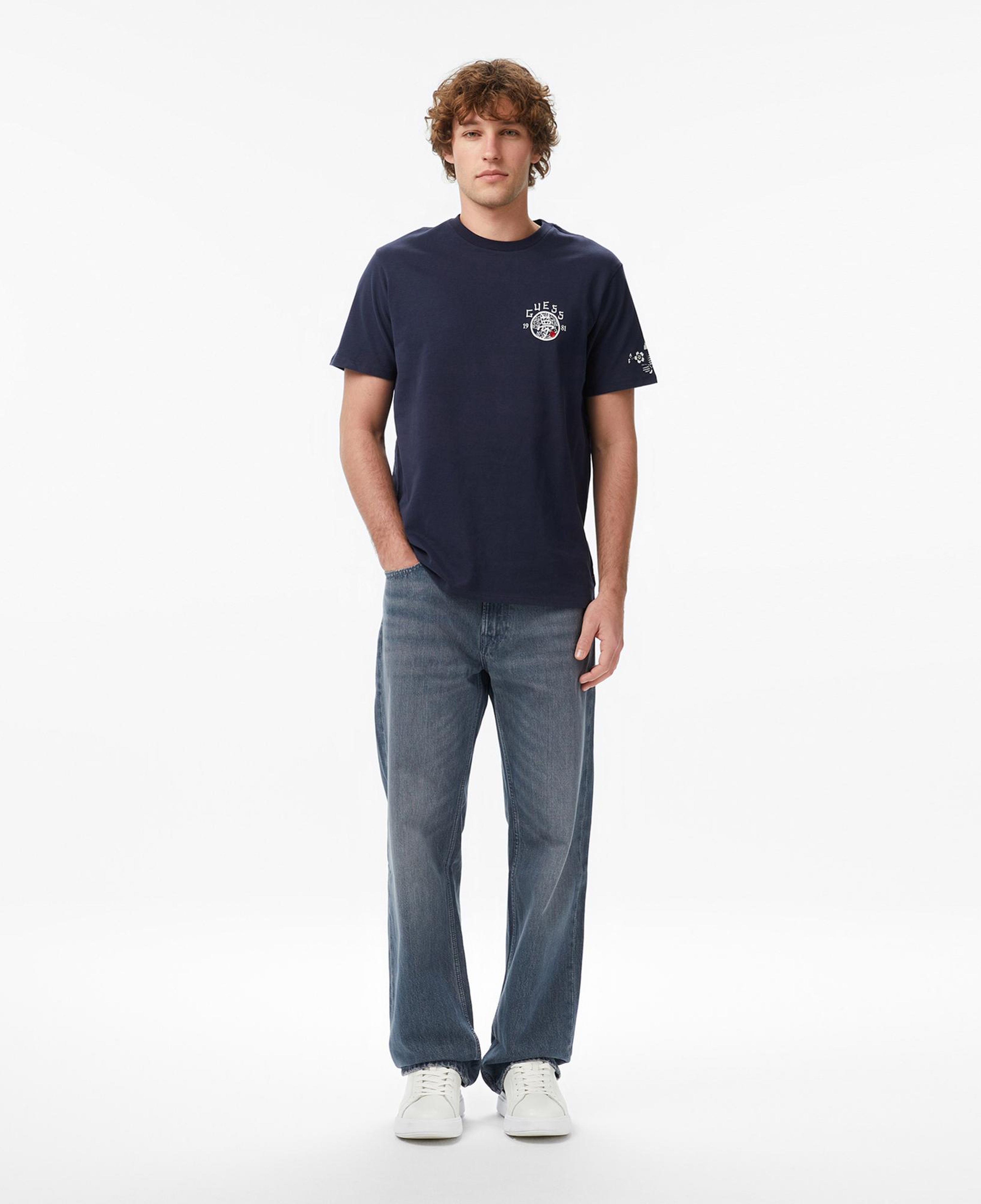 Guess Japanese Regular Fit Erkek Lacivert T-Shirt