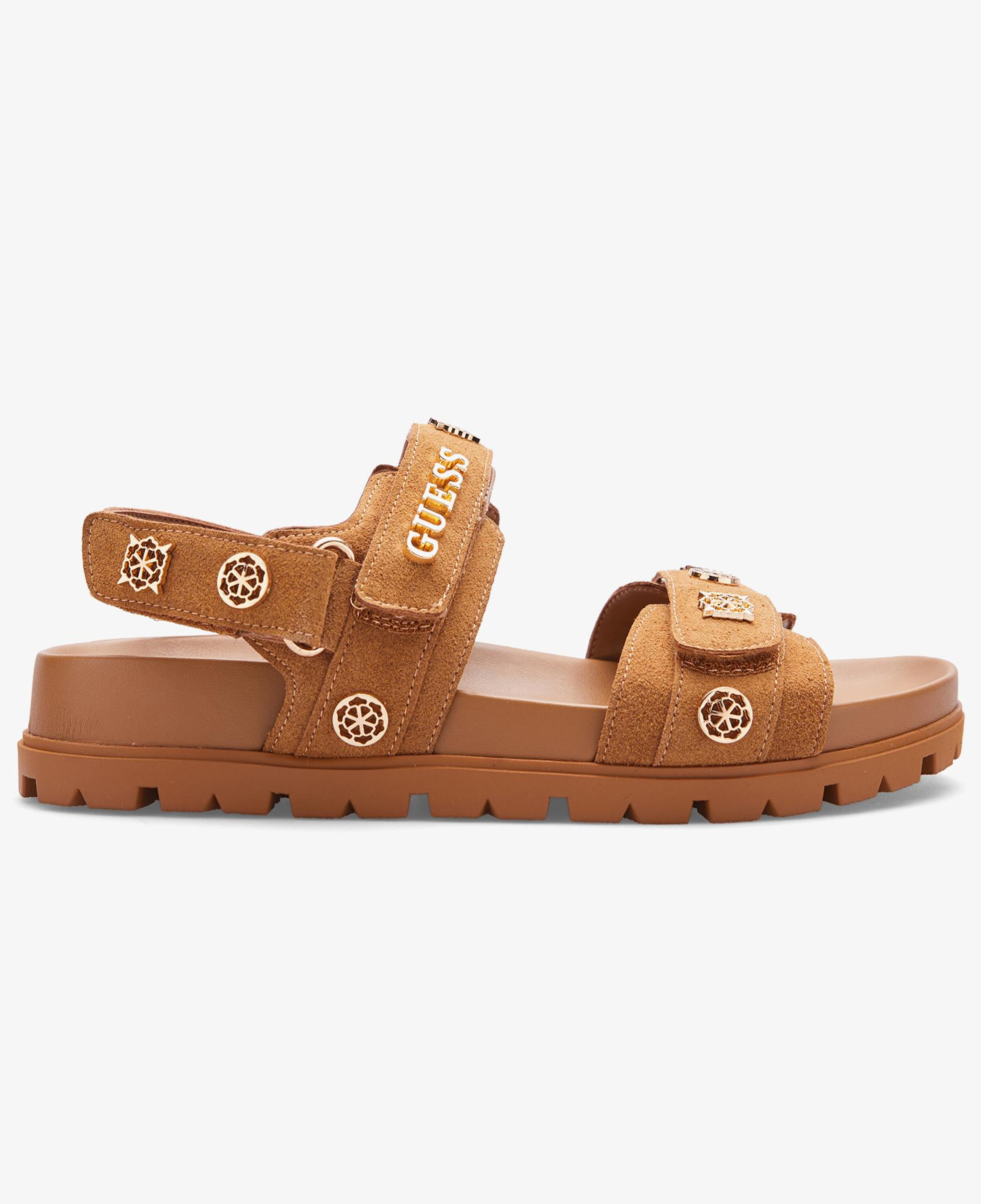 Guess Florizi Deri Kadın Kahverengi Sandalet