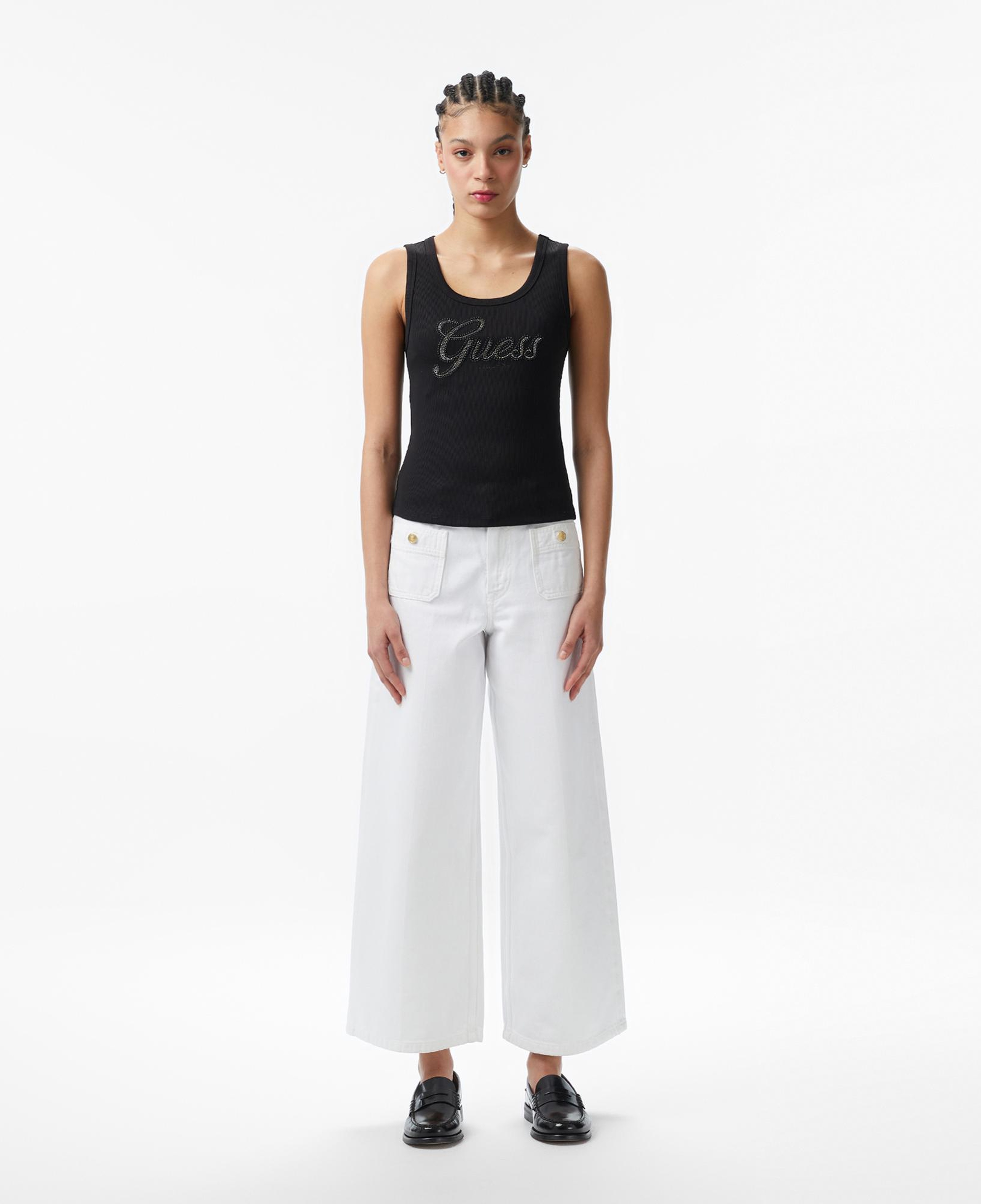 Guess Script Kadın Siyah T-Shirt