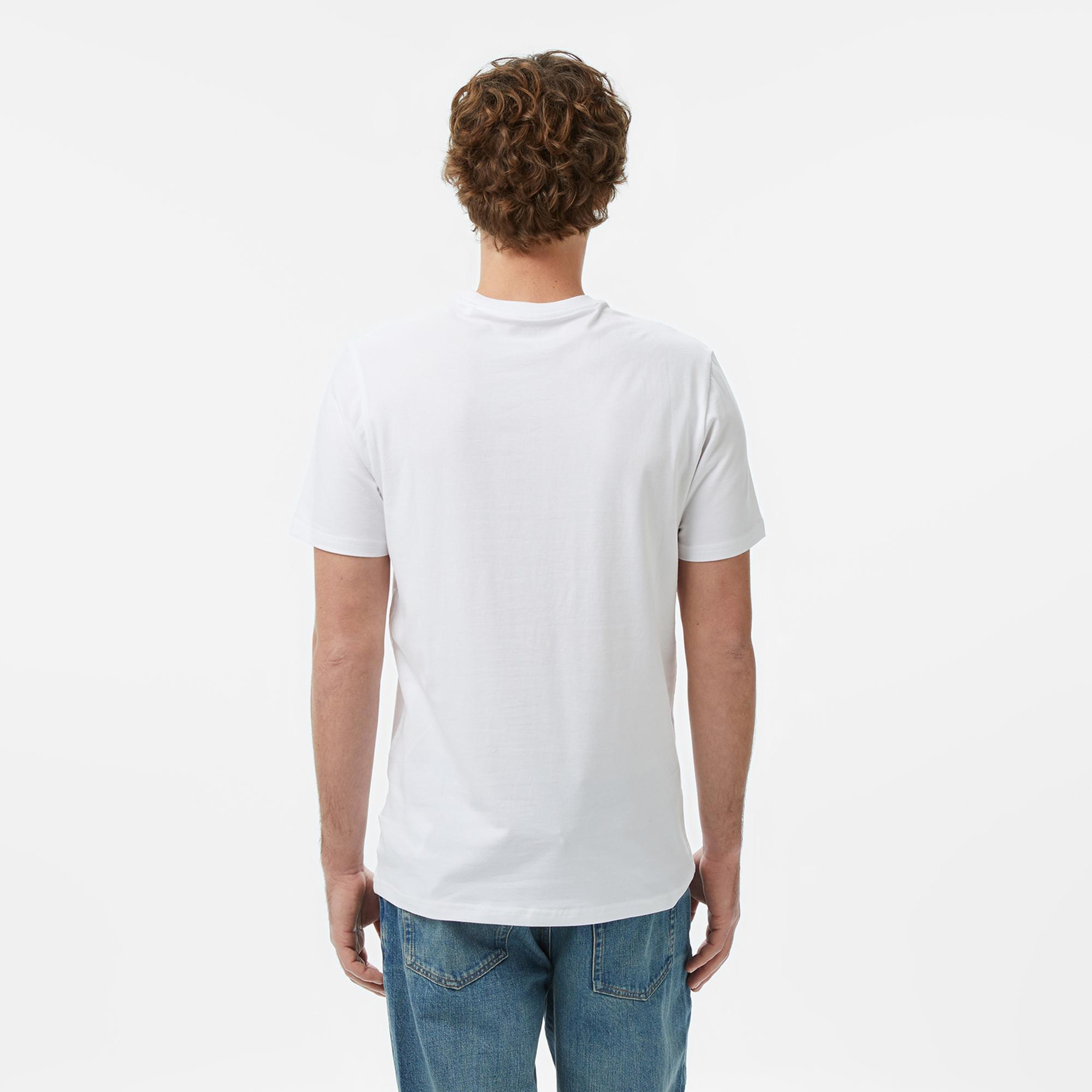 Guess Slim Fit Erkek Beyaz T-Shirt