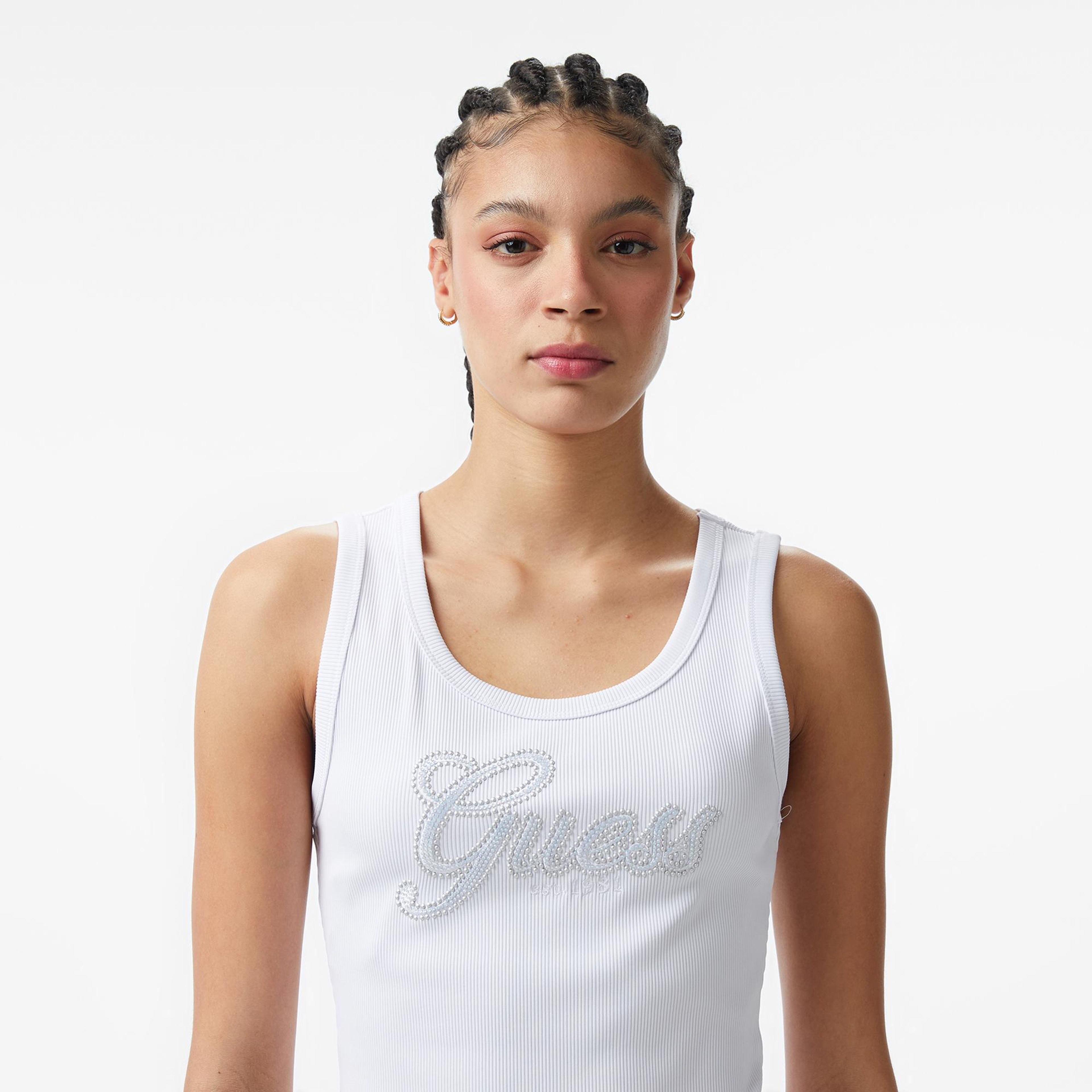Guess Script Kadın Beyaz T-Shirt