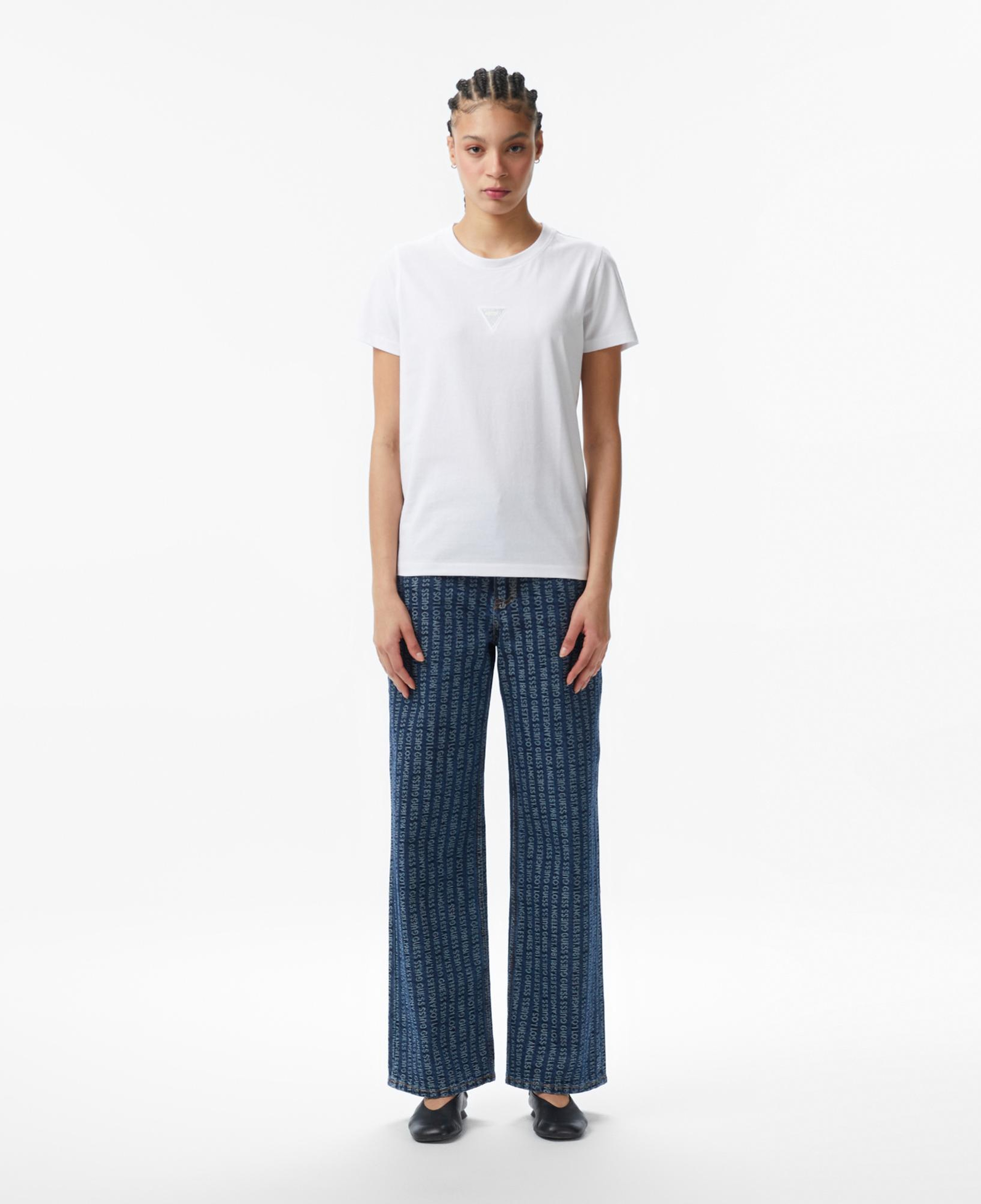 Guess Oversize Fit Kadın Beyaz T-Shirt