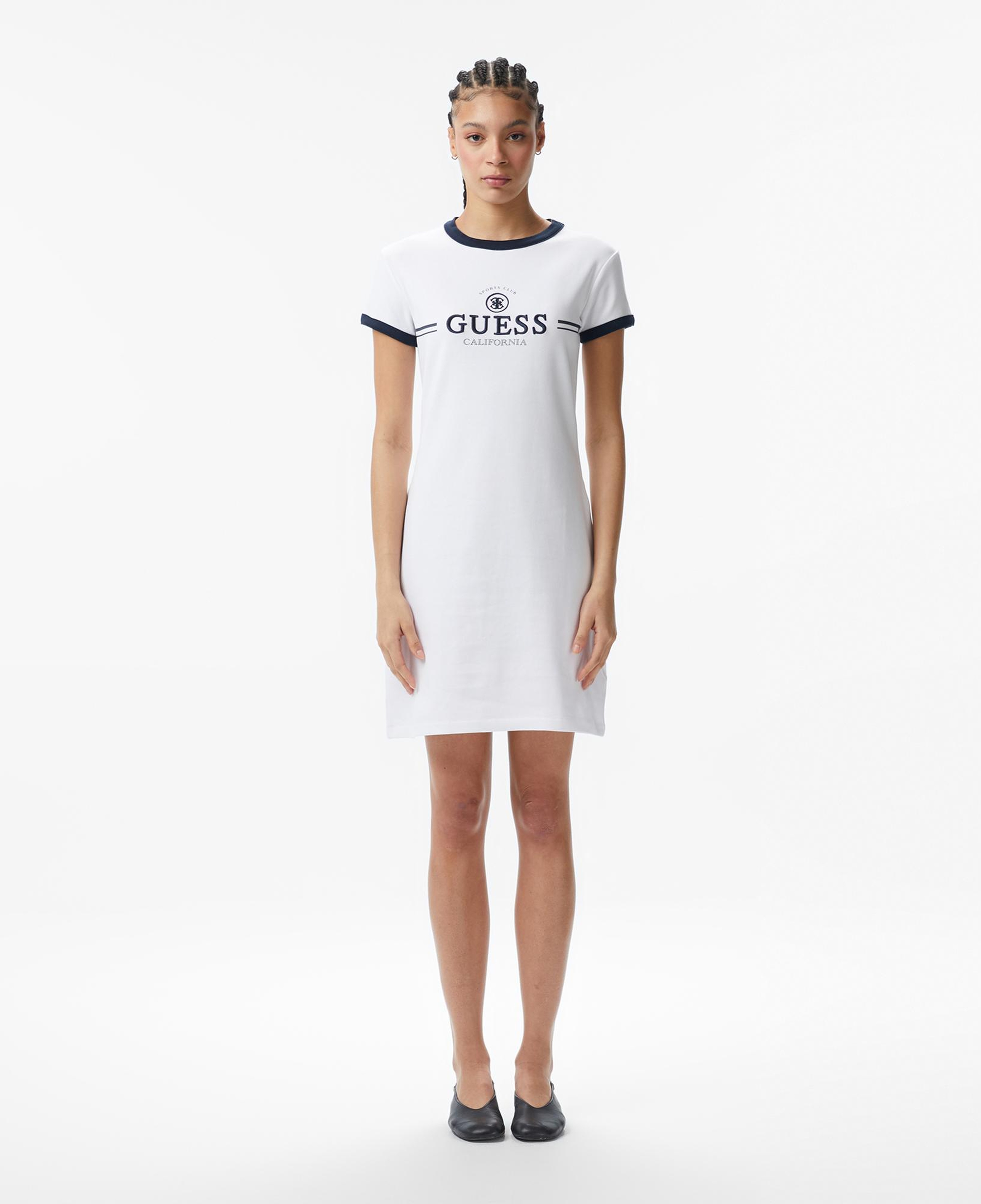 Guess Mila Aktif Straplez Kadın Beyaz Elbise