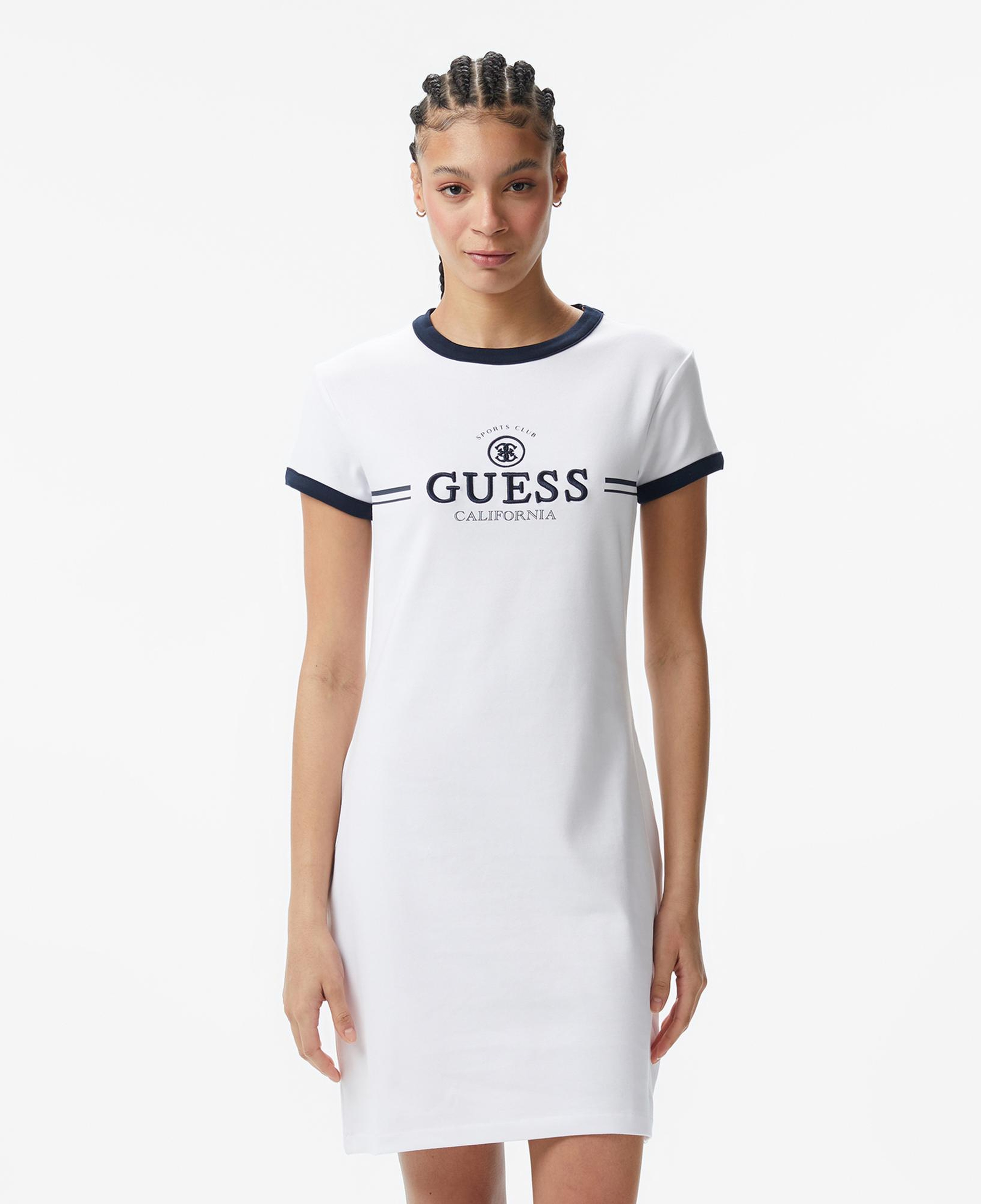 Guess Mila Aktif Straplez Kadın Beyaz Elbise