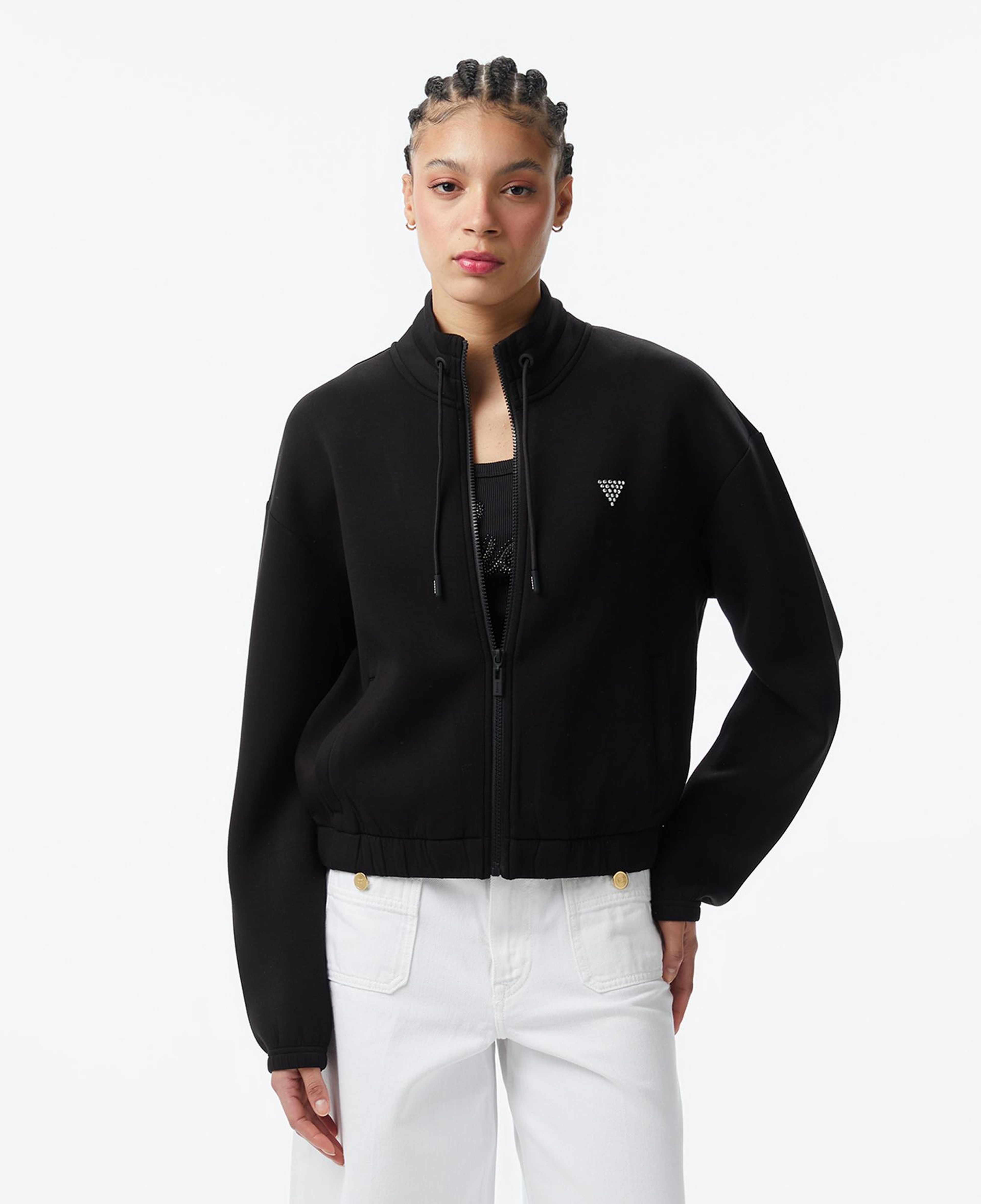 Guess Cecilia Aktif Scuba Kadın Siyah Sweatshirt