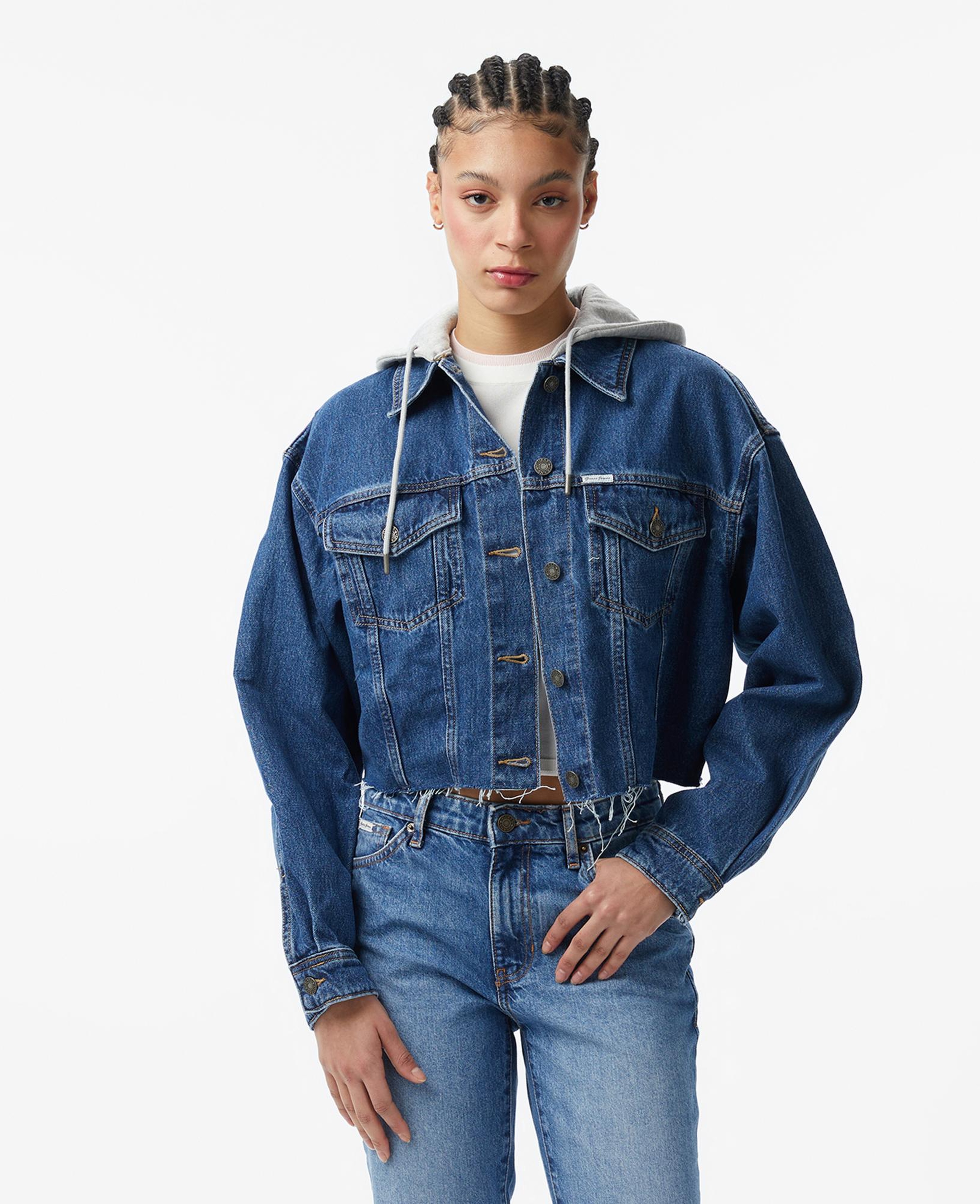 Guess Jeans Denim Kadın Mavi Ceket