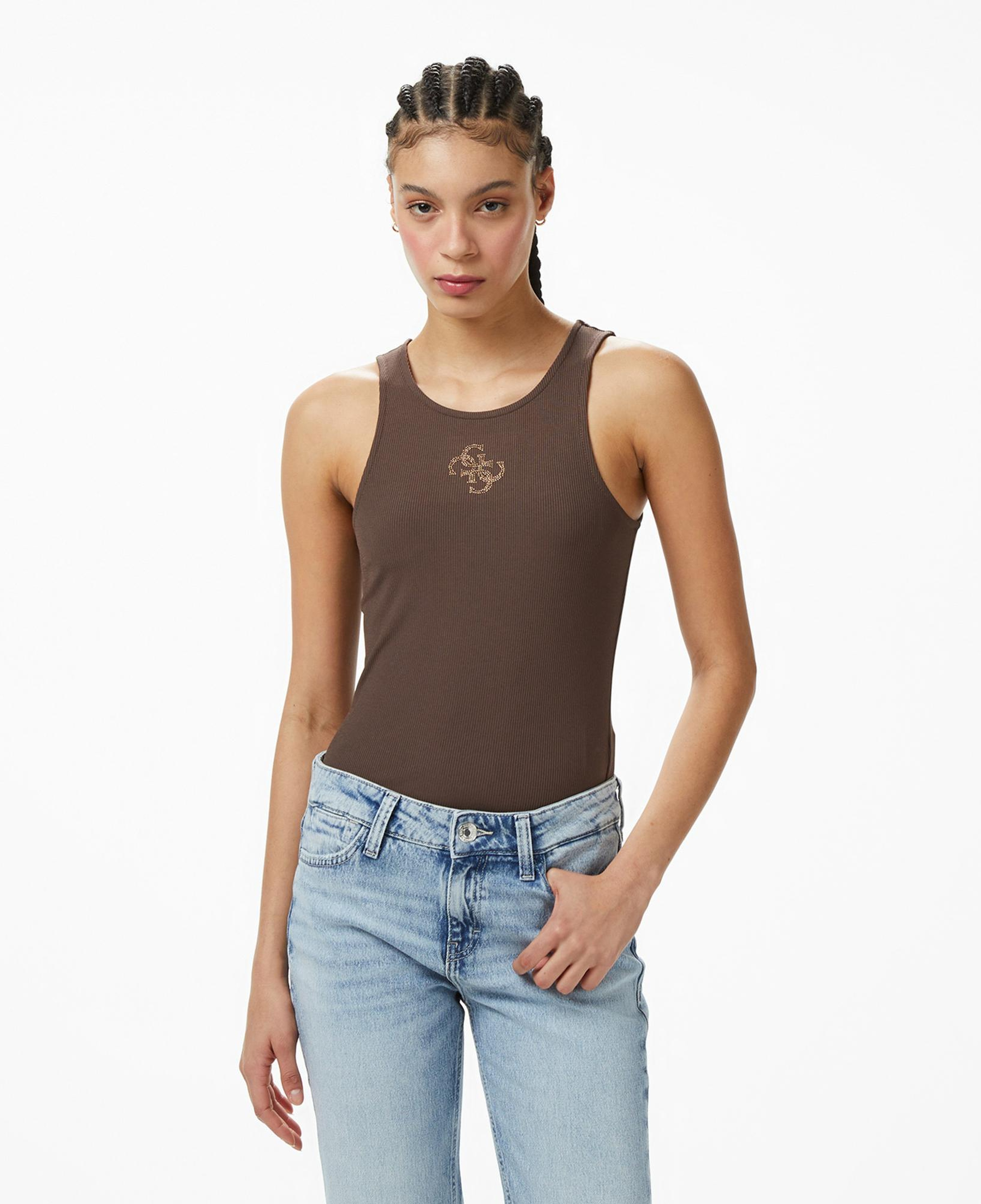 Guess Round Kadın Kahverengi T-Shirt