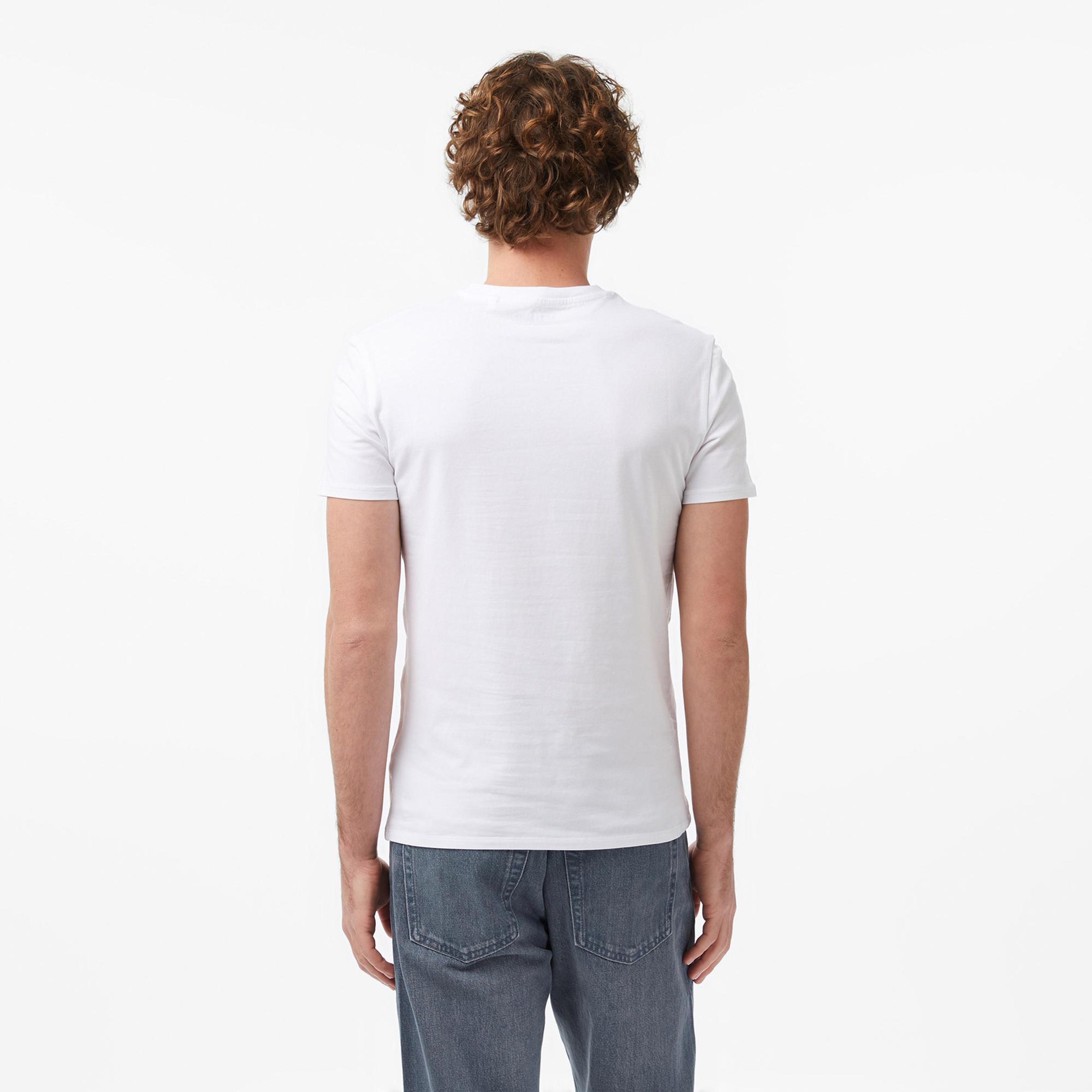 Guess Core Slim Fit Erkek Beyaz T-Shirt