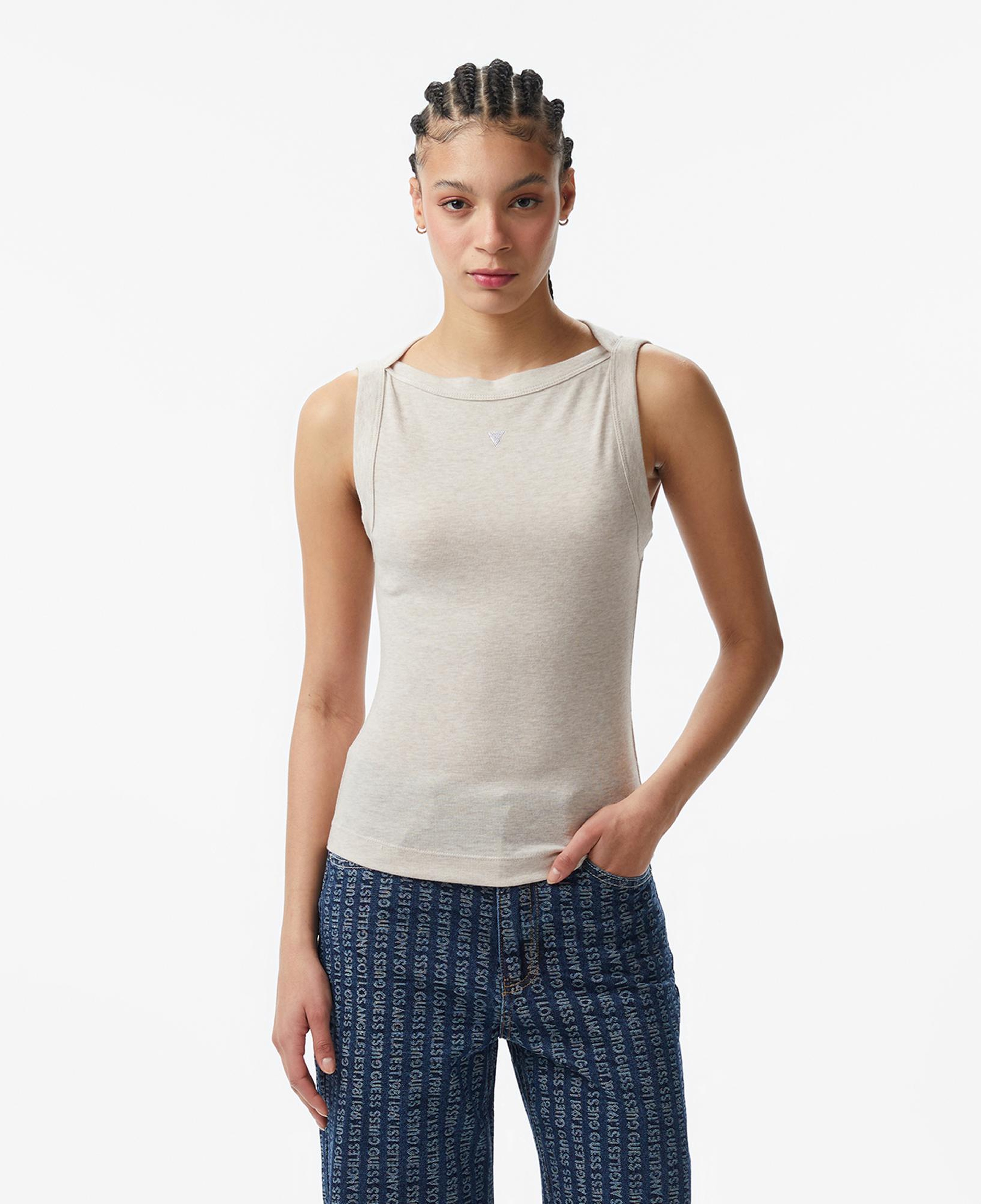 Guess Tina Ipek Karışımlı Kadın Mavi T-Shirt