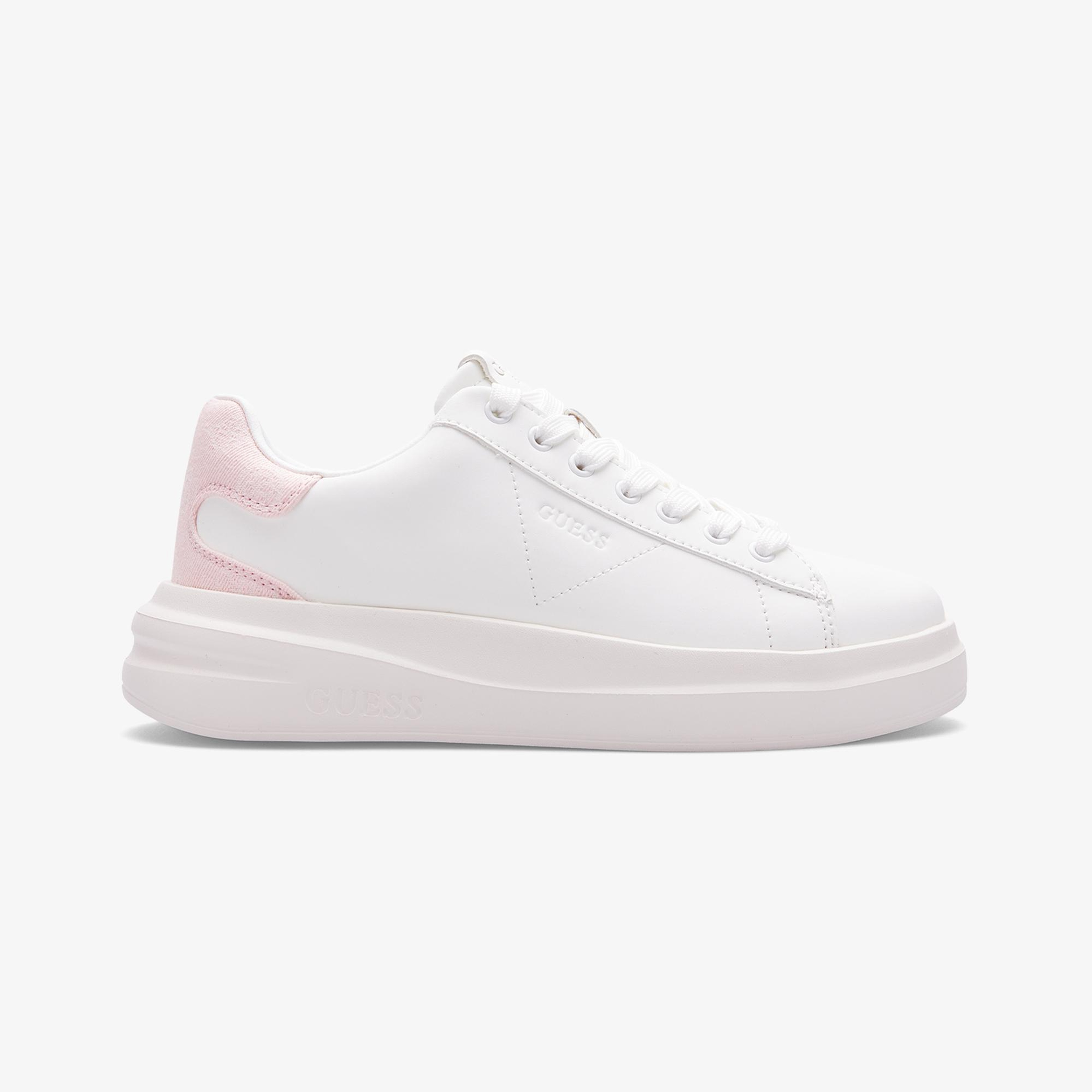 Guess Elbina Deri Kadın Pembe Sneaker