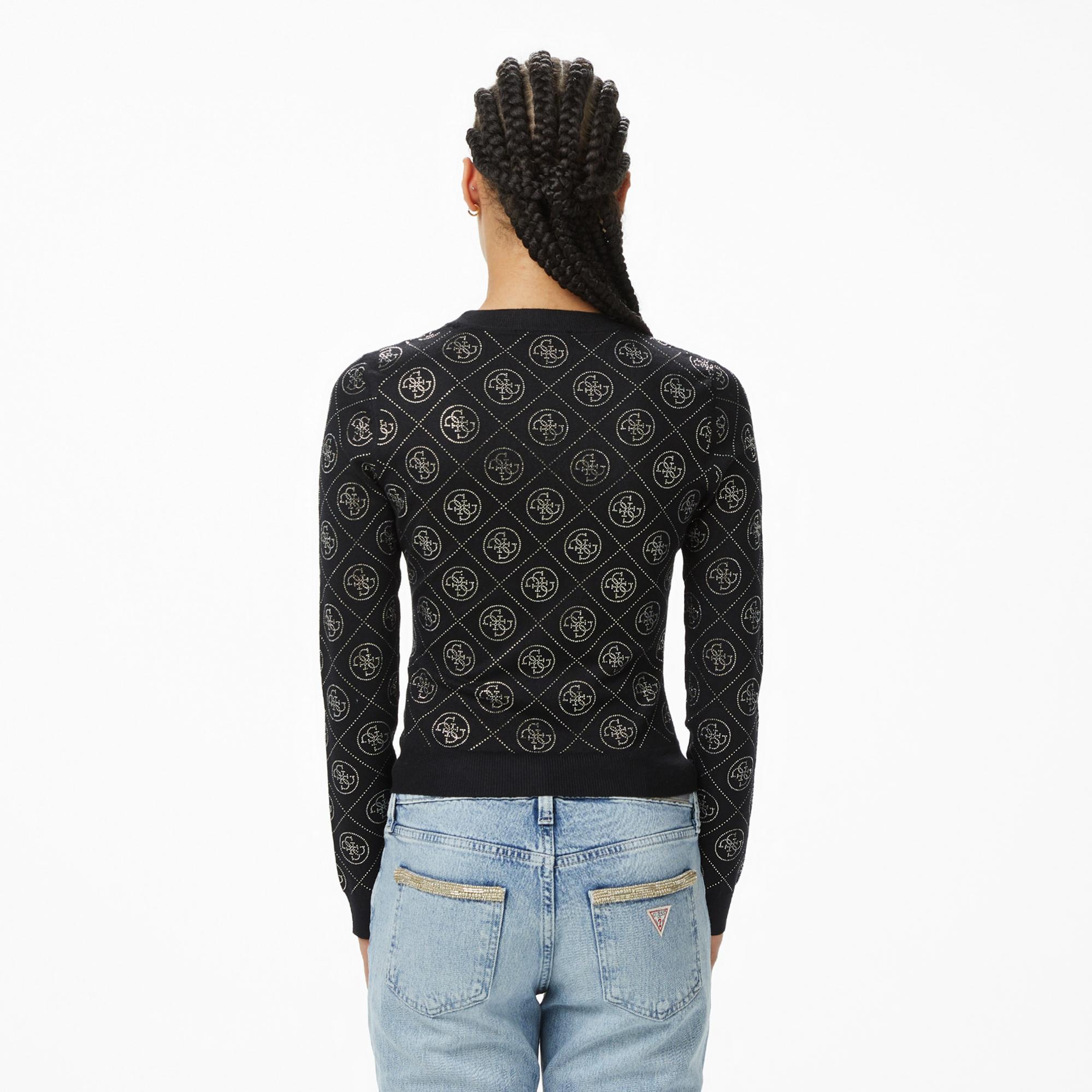 Guess Yarn Yün Karışımlı Kadın Siyah Triko