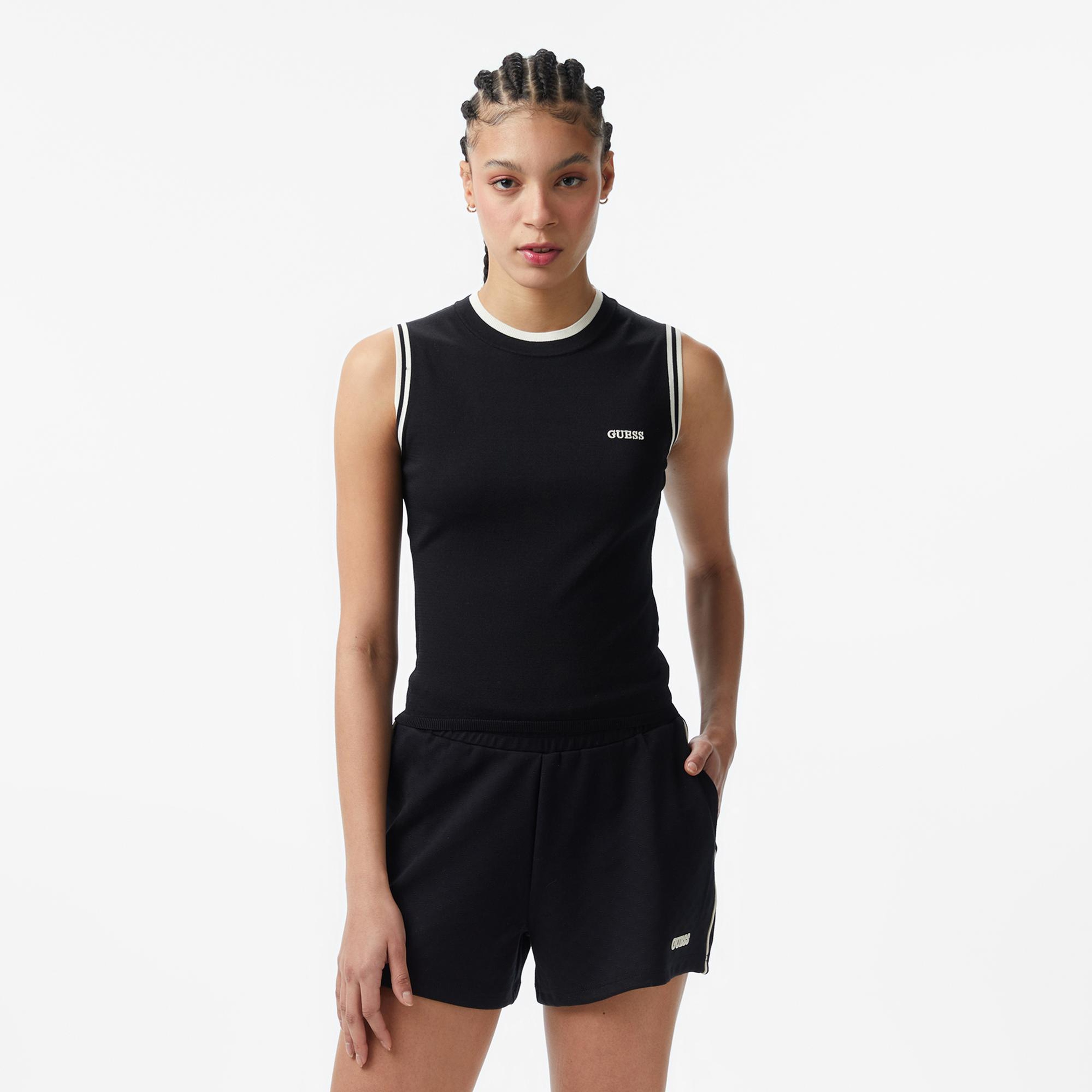 Guess Gabry Aktif Kadın Siyah Sweatshirt