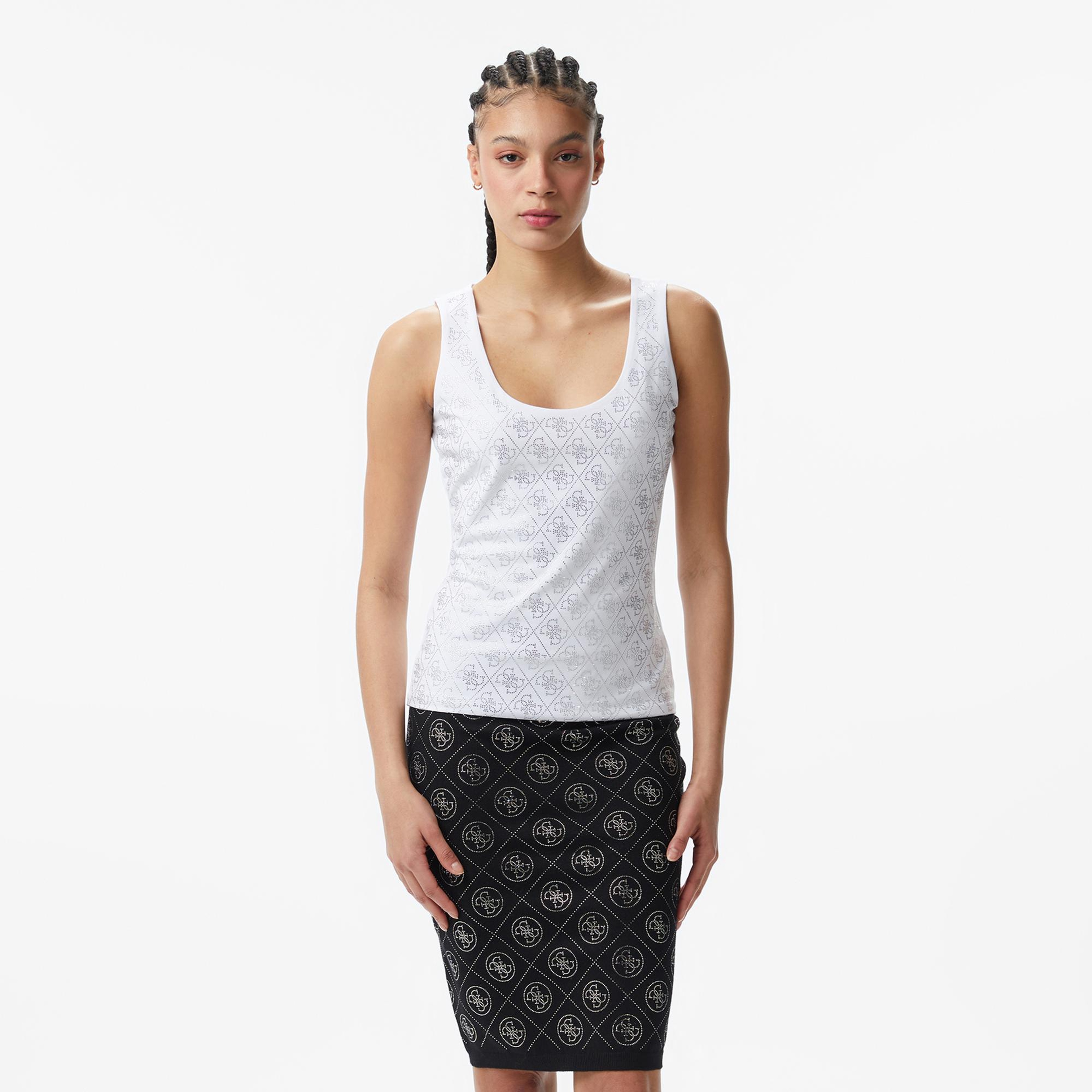 Guess Kadın Beyaz T-Shirt