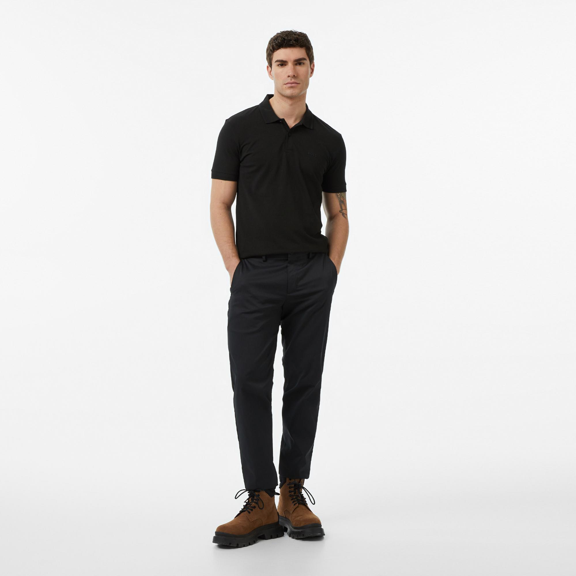 Boss Pio Erkek Siyah Polo