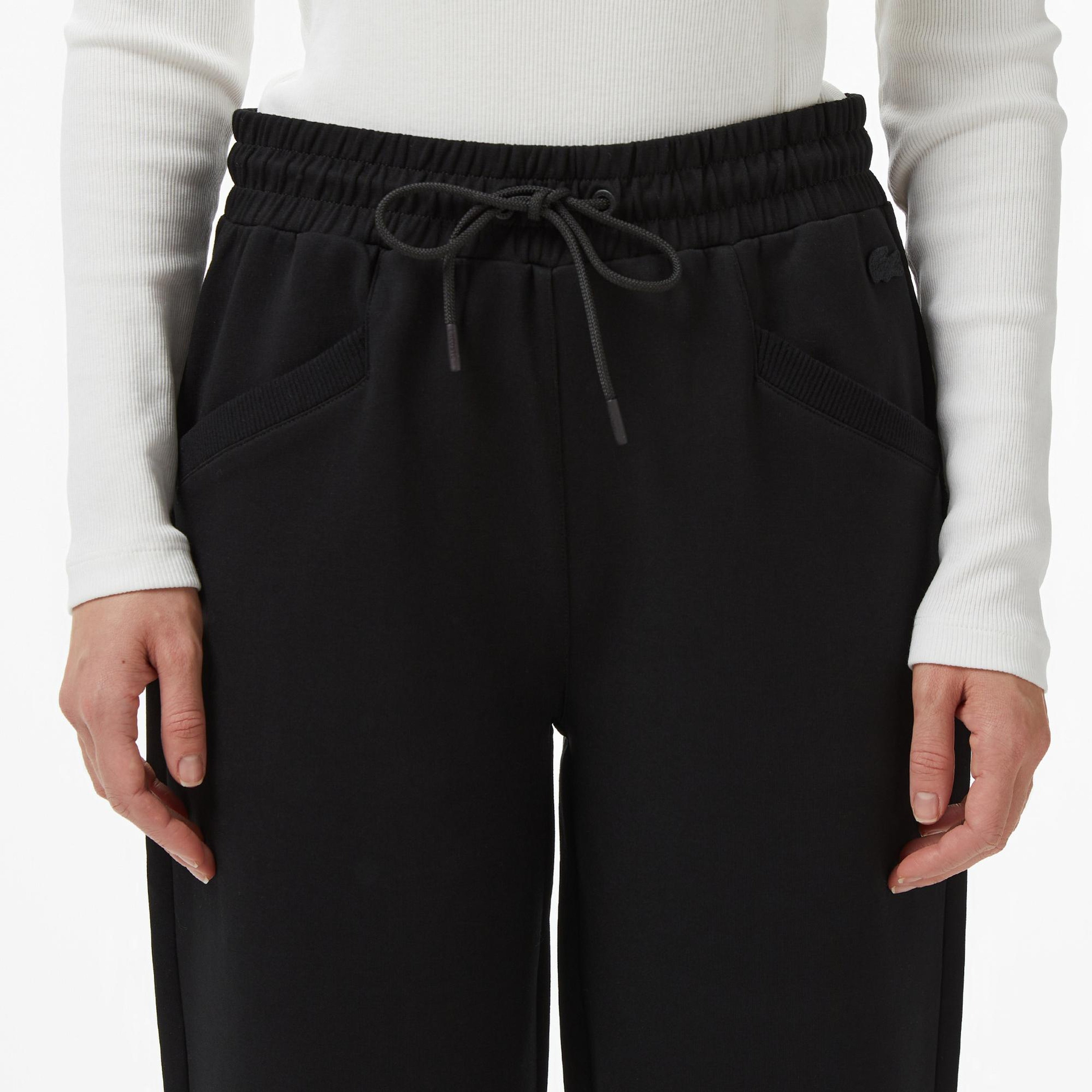 Lacoste Kadın Straight Fit Siyah Eşofman Altı